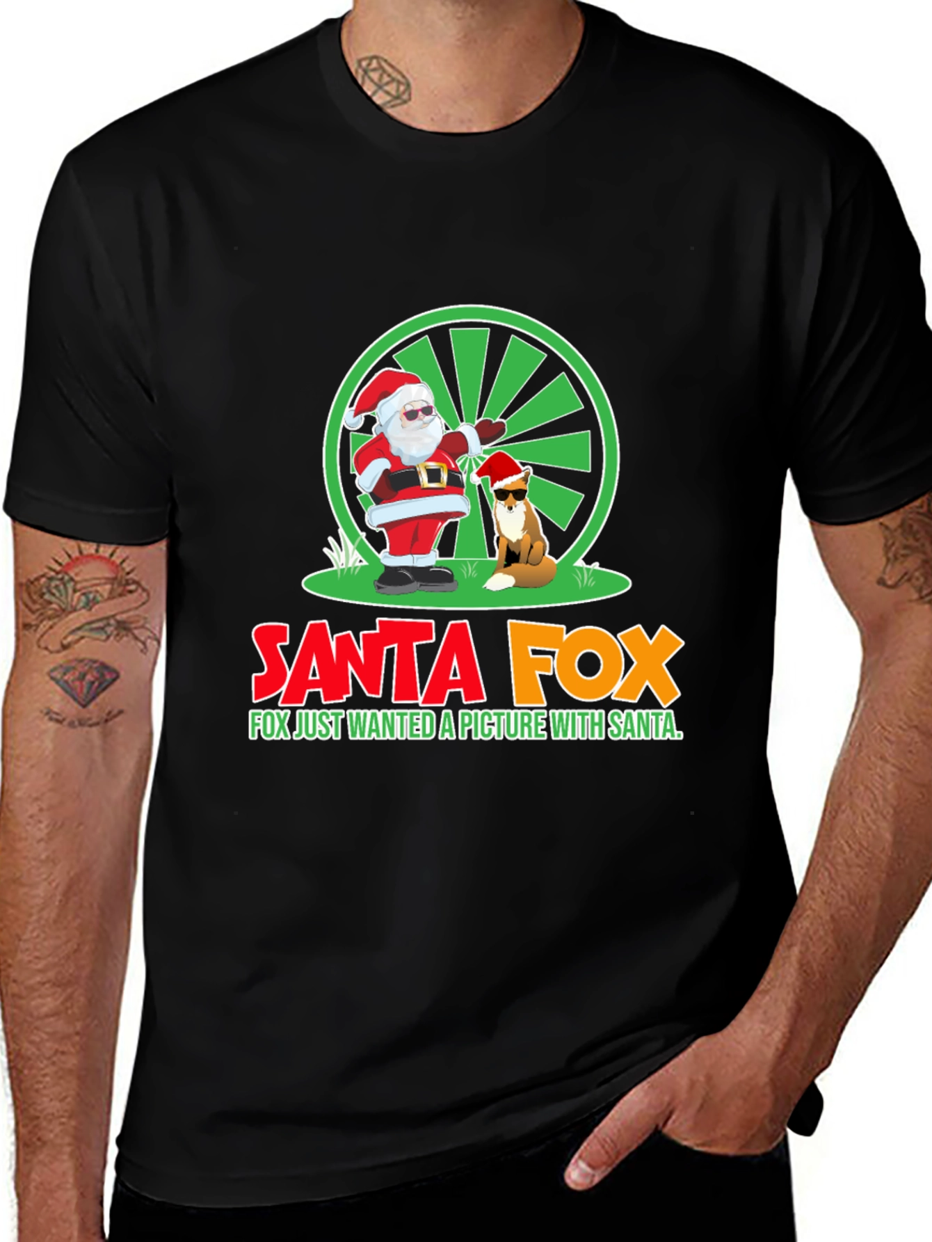 Santa Fox T-Shirt - Holiday Fun!