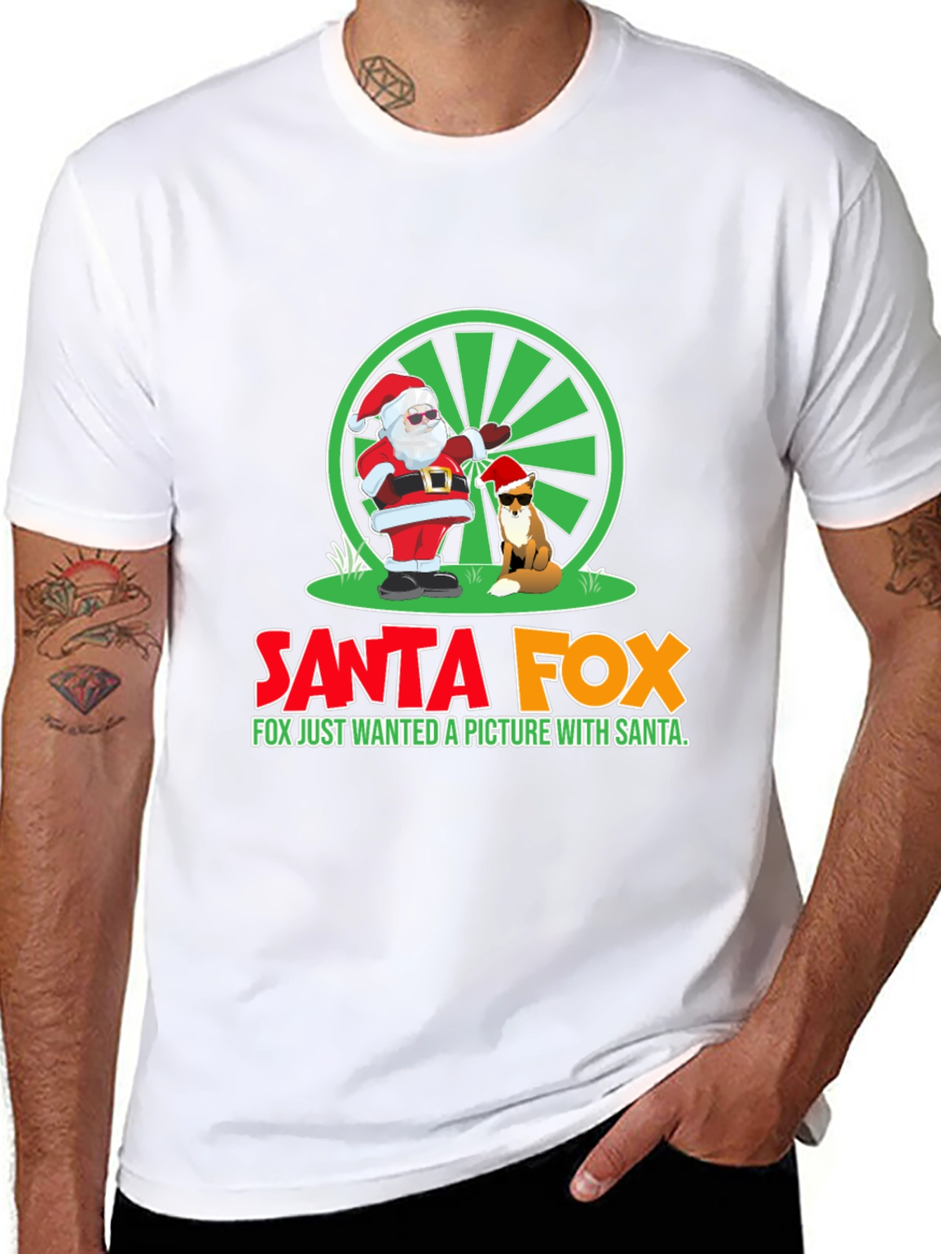 Santa Fox T-Shirt - Holiday Fun!