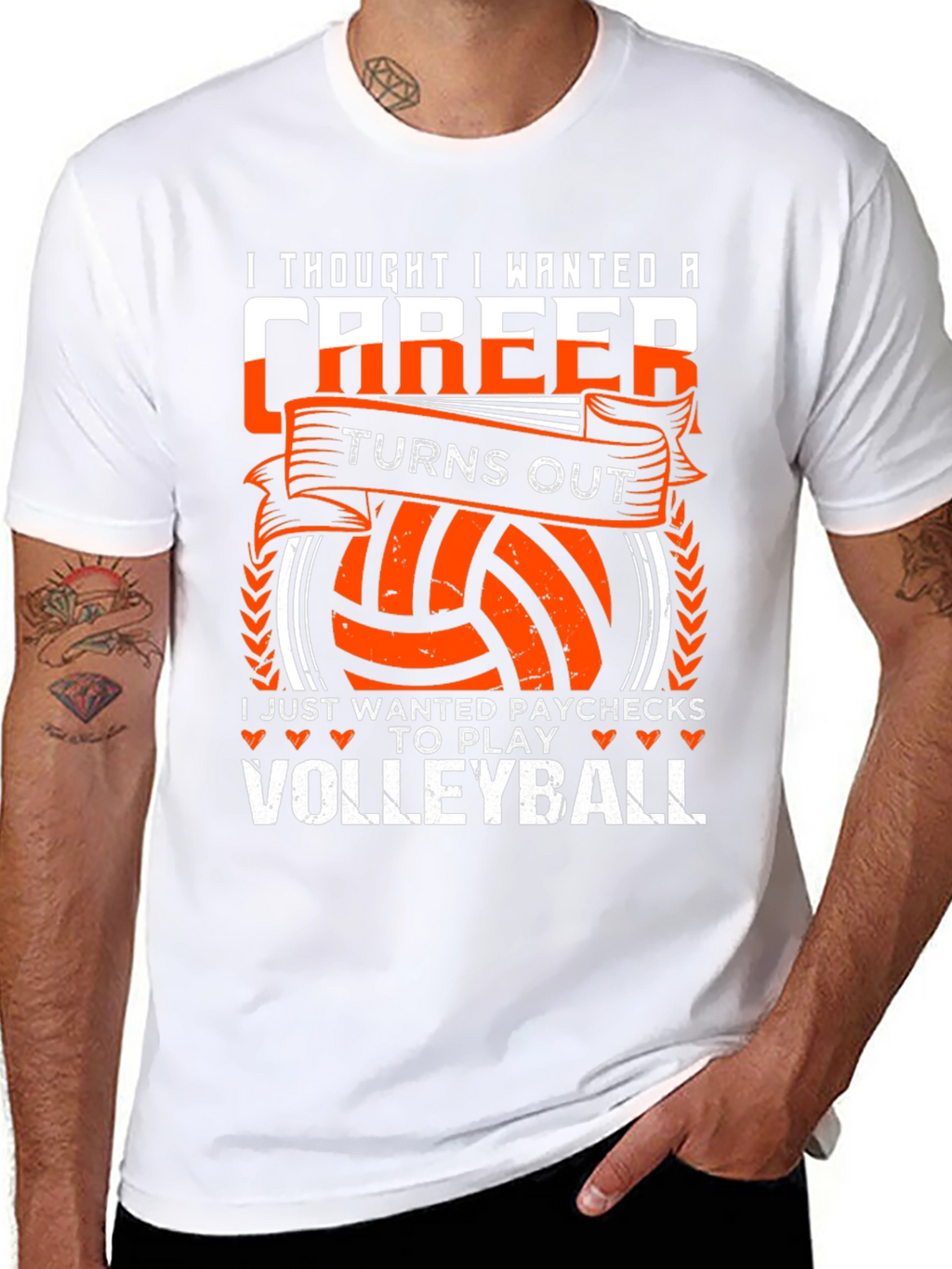 Volleyball Player T-Shirt: I Just Wanted Paychecks to Play