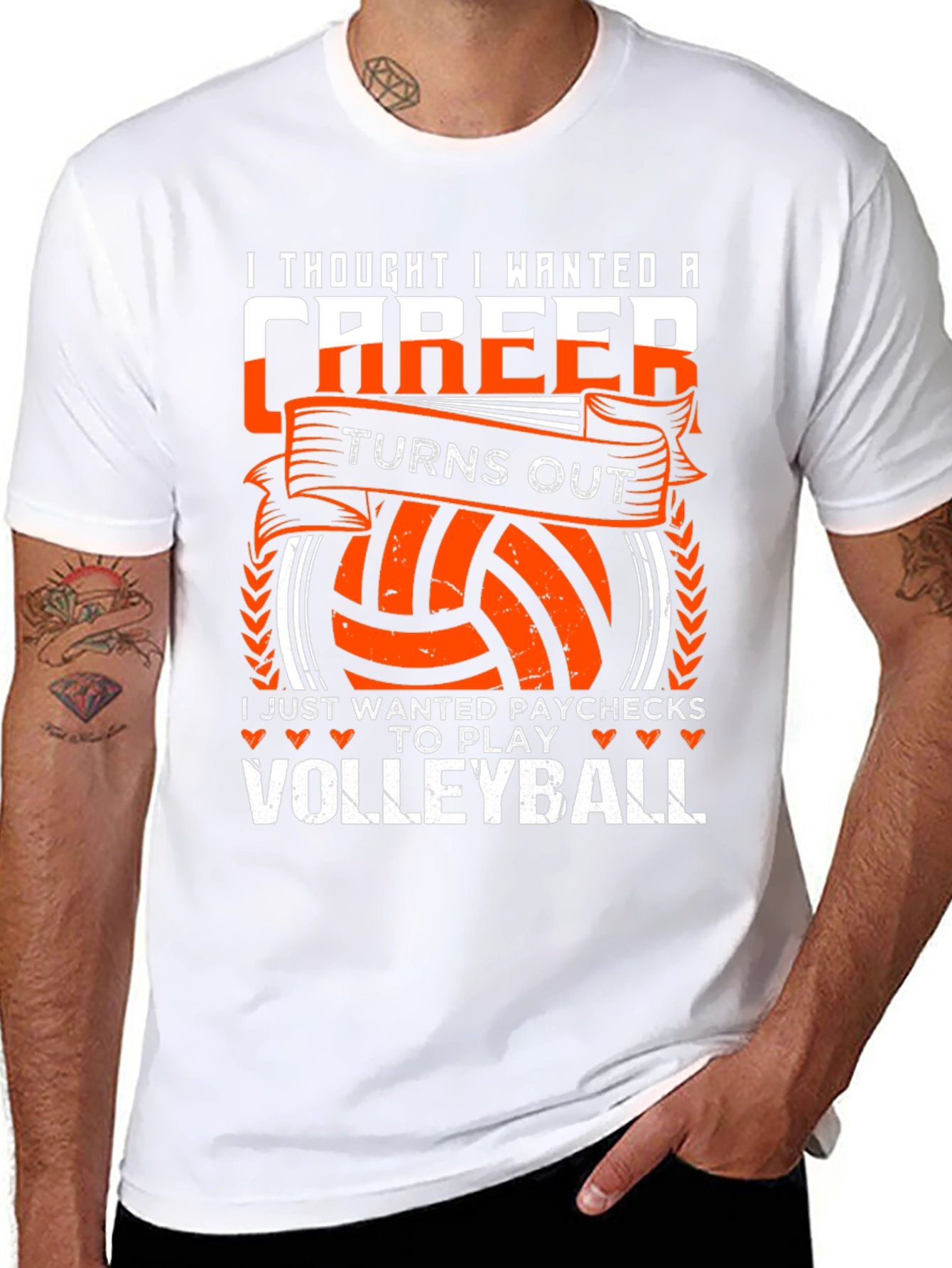 Volleyball Player T-Shirt: I Just Wanted Paychecks to Play