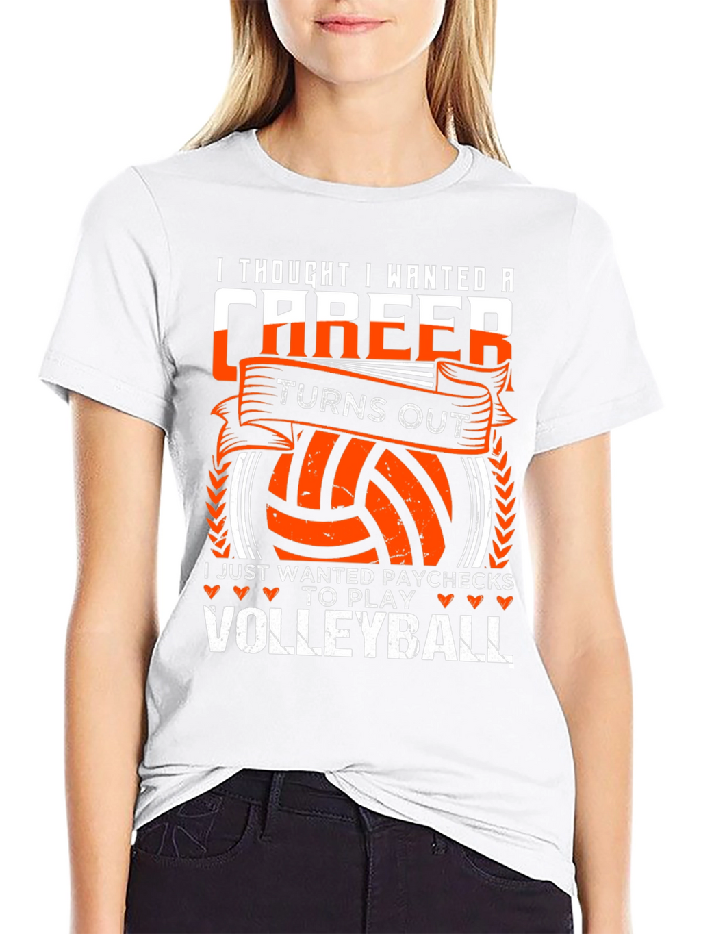 Volleyball Player T-Shirt: I Just Wanted Paychecks to Play