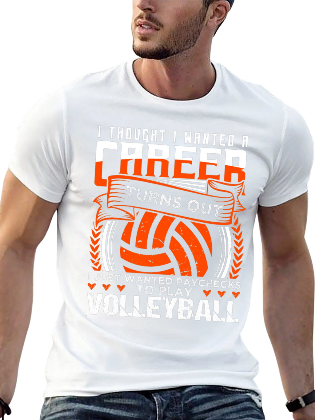 Volleyball Player T-Shirt: I Just Wanted Paychecks to Play
