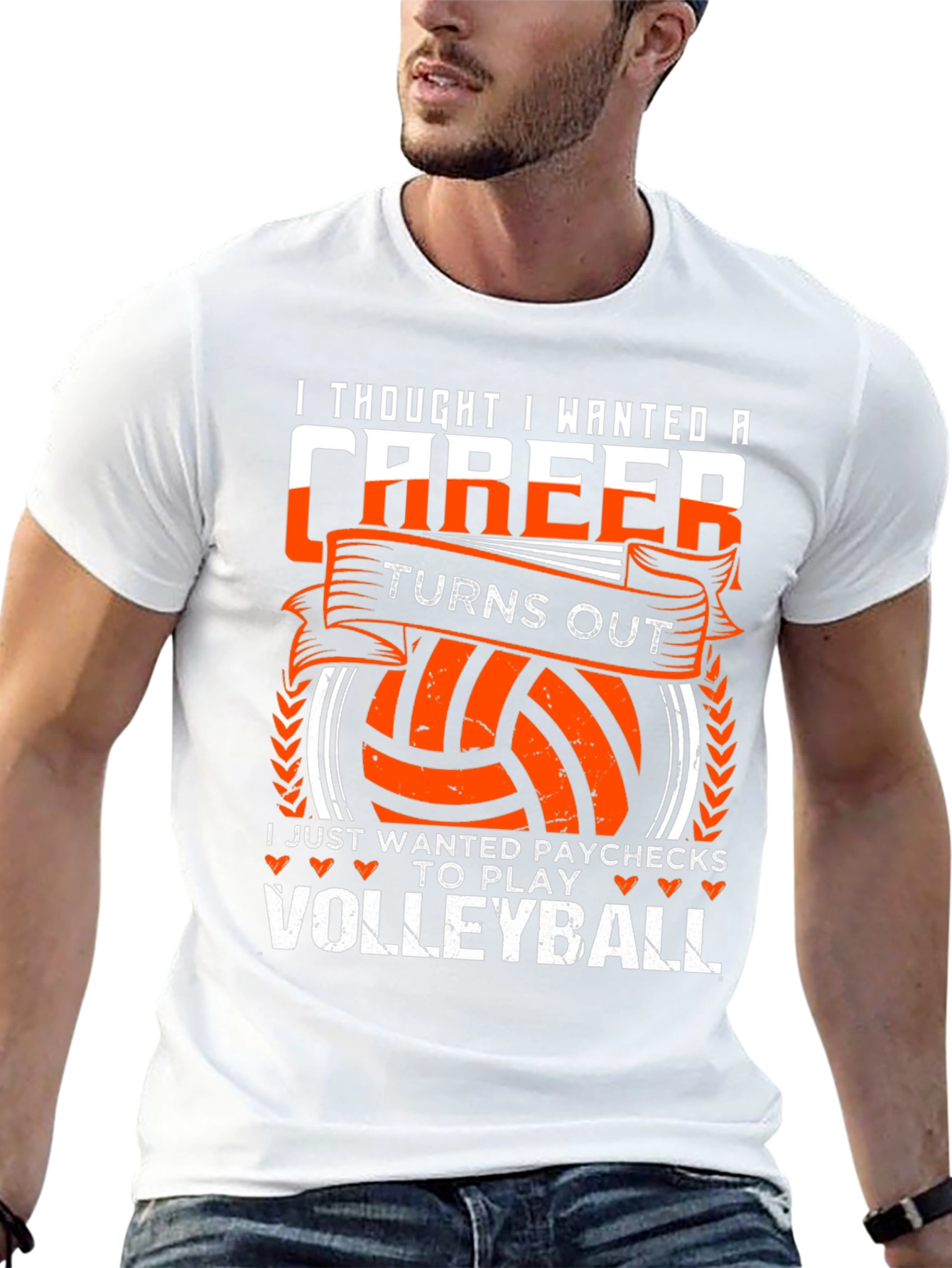 Volleyball Player T-Shirt: I Just Wanted Paychecks to Play