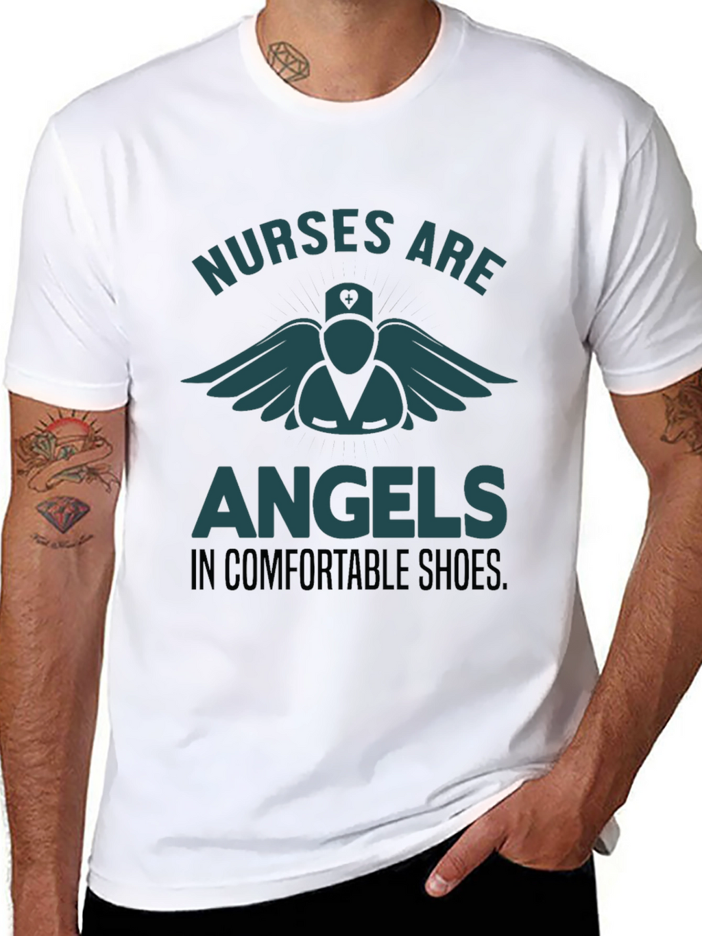 Nurses Are Angels T-Shirt - Comfortable Shoes
