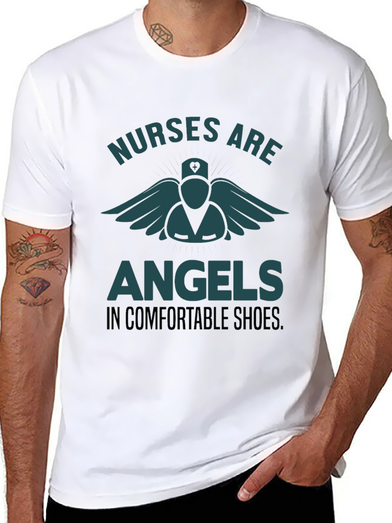 Nurses Are Angels T-Shirt - Comfortable Shoes