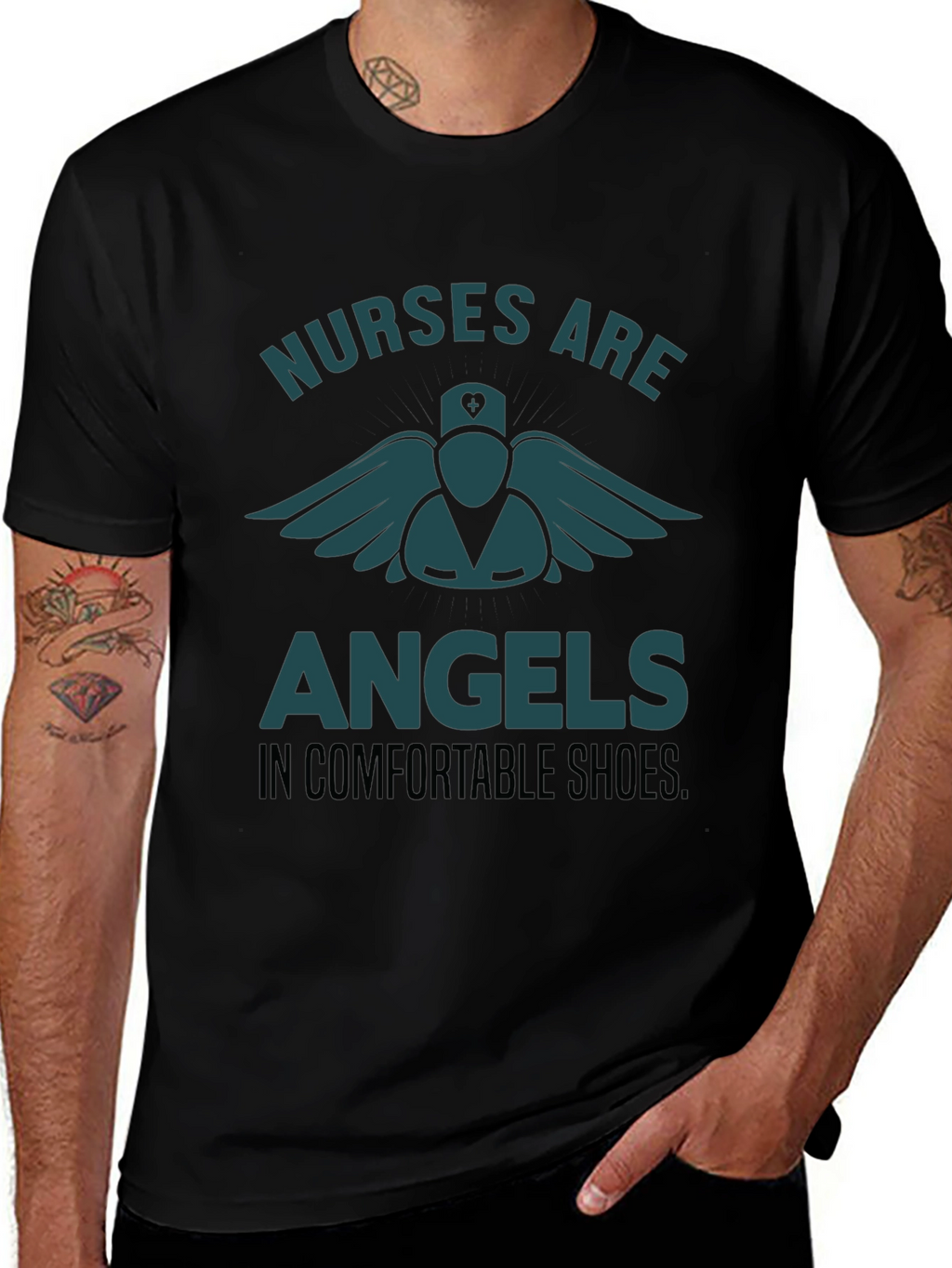Nurses Are Angels T-Shirt - Comfortable Shoes