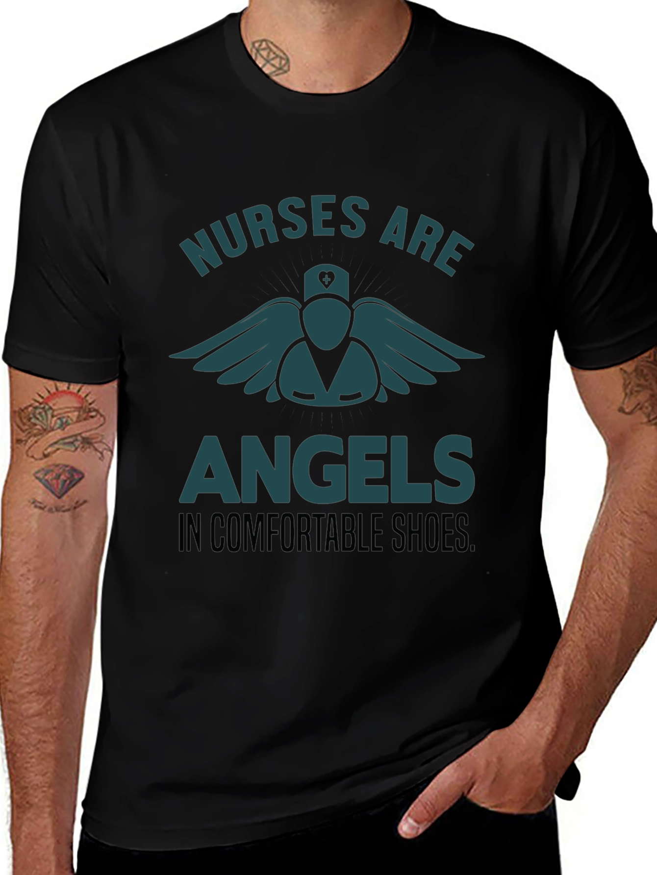 Nurses Are Angels T-Shirt - Comfortable Shoes