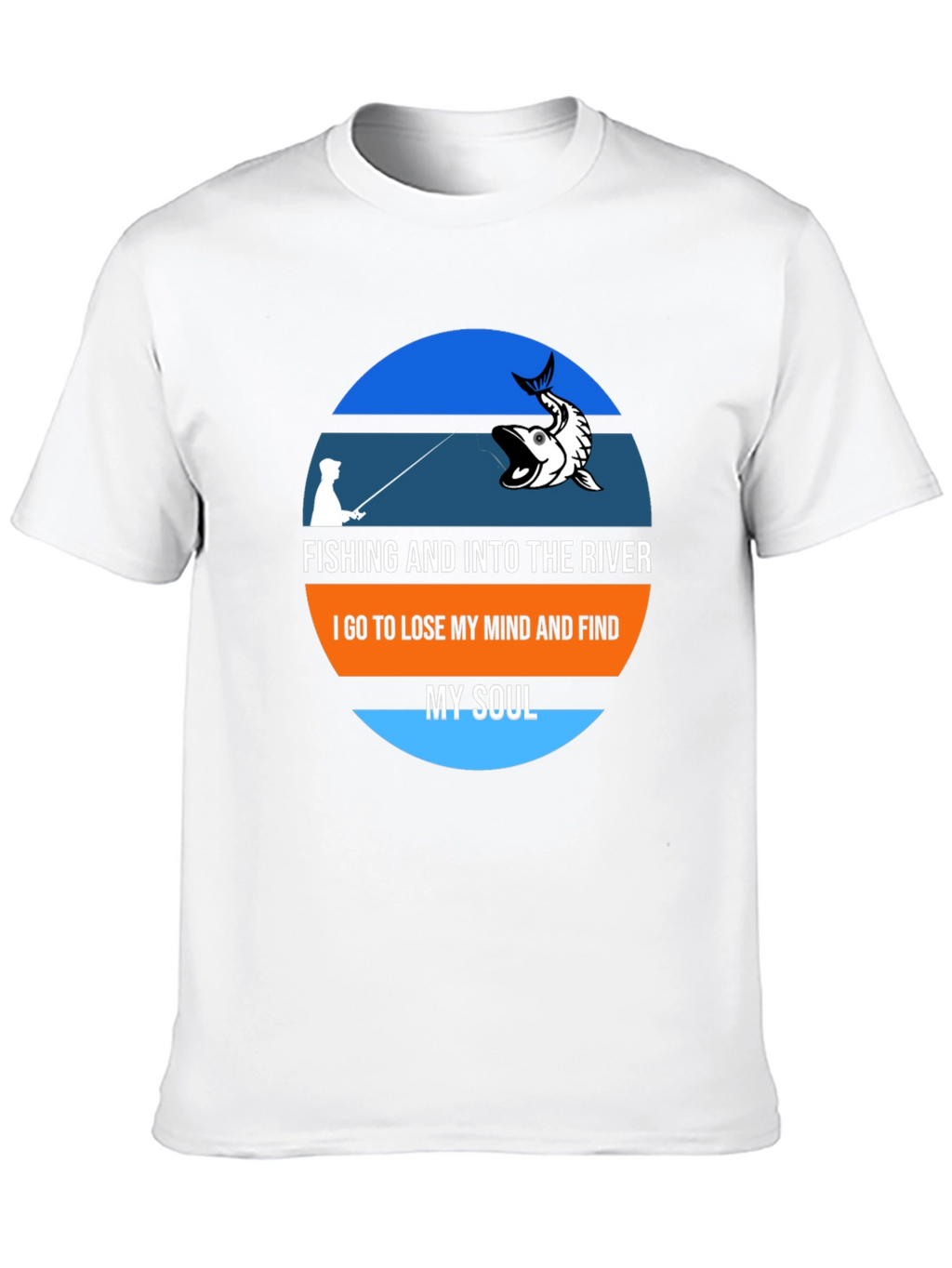 Fishing River Mind Soul Graphic T-Shirt