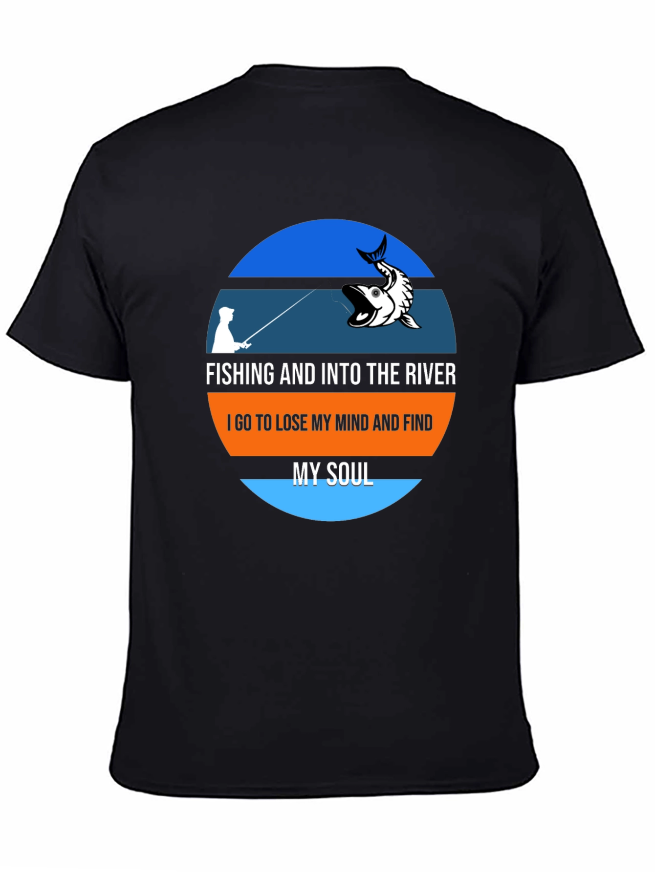 Fishing River Mind Soul Graphic T-Shirt