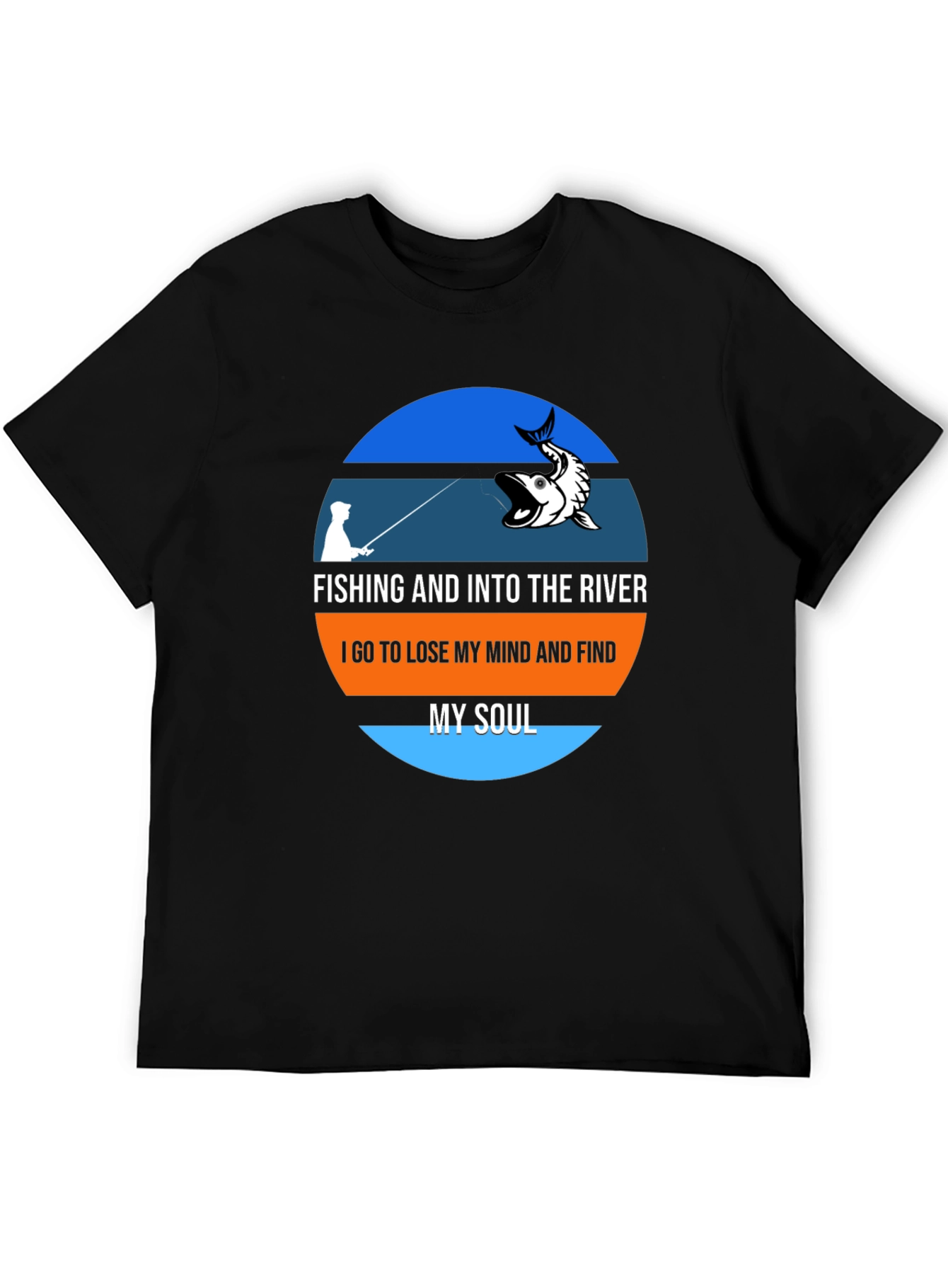 Fishing River Mind Soul Graphic T-Shirt