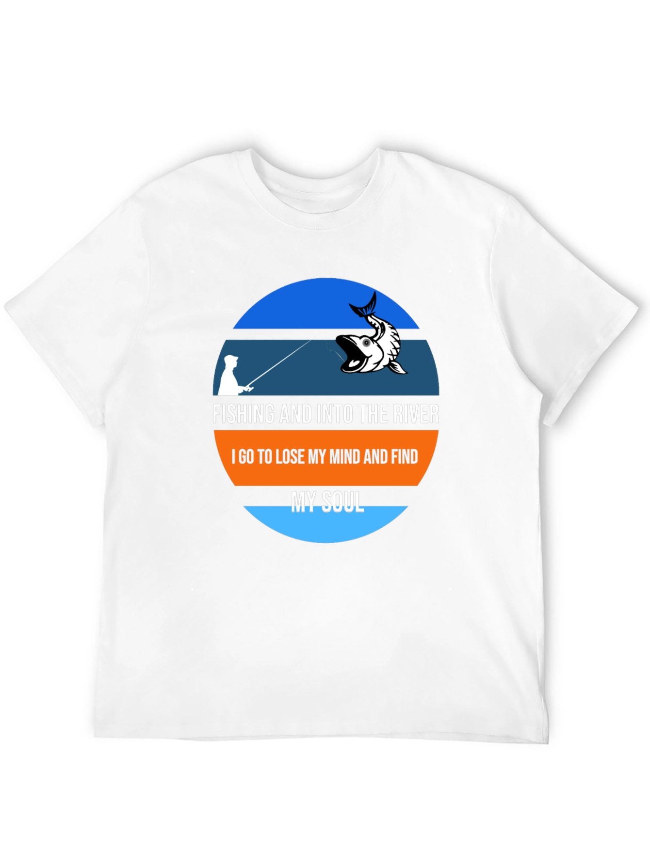 Fishing River Mind Soul Graphic T-Shirt