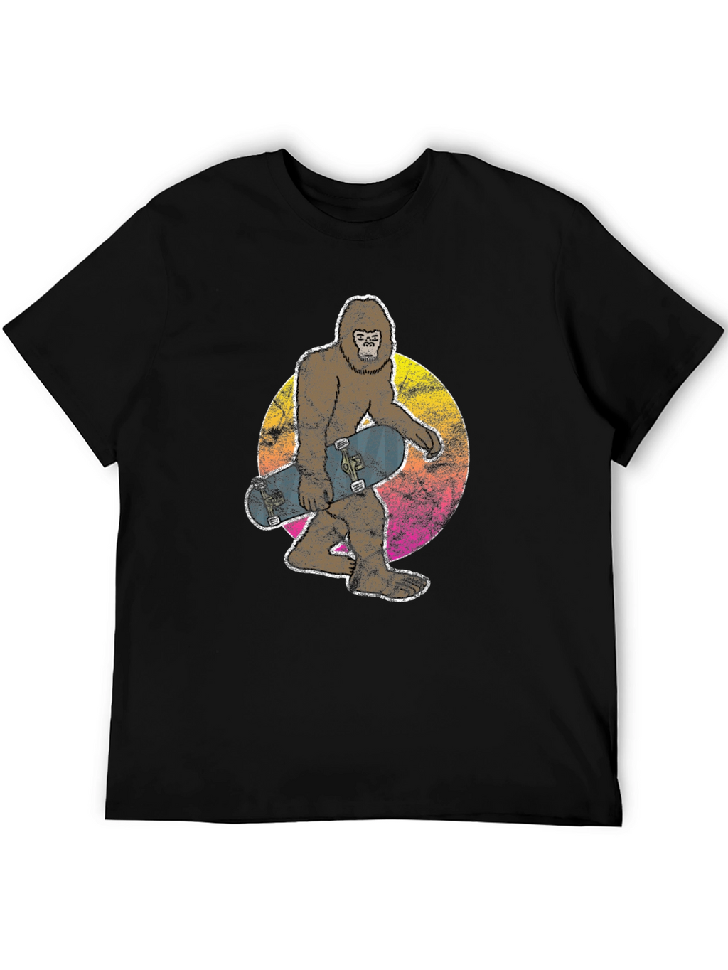 Sasquatch Skateboarder Graphic Tee