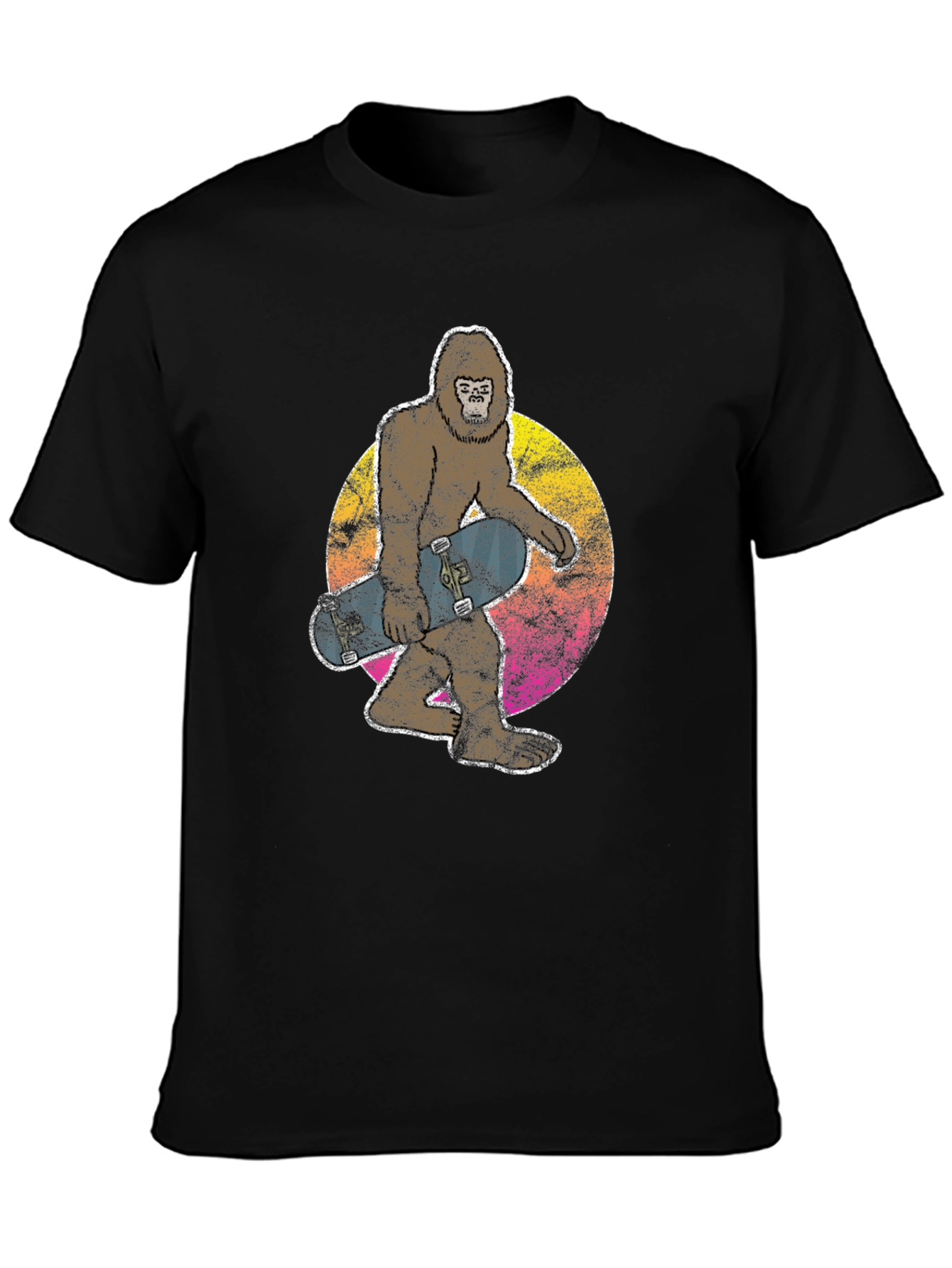 Sasquatch Skateboarder Graphic Tee