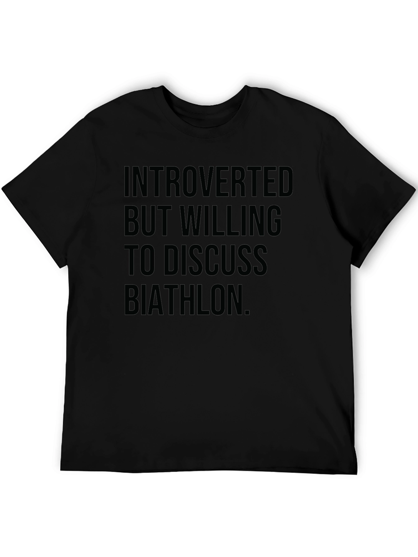 Introverted Biathlon T-Shirt - Humorous Athlete Tee