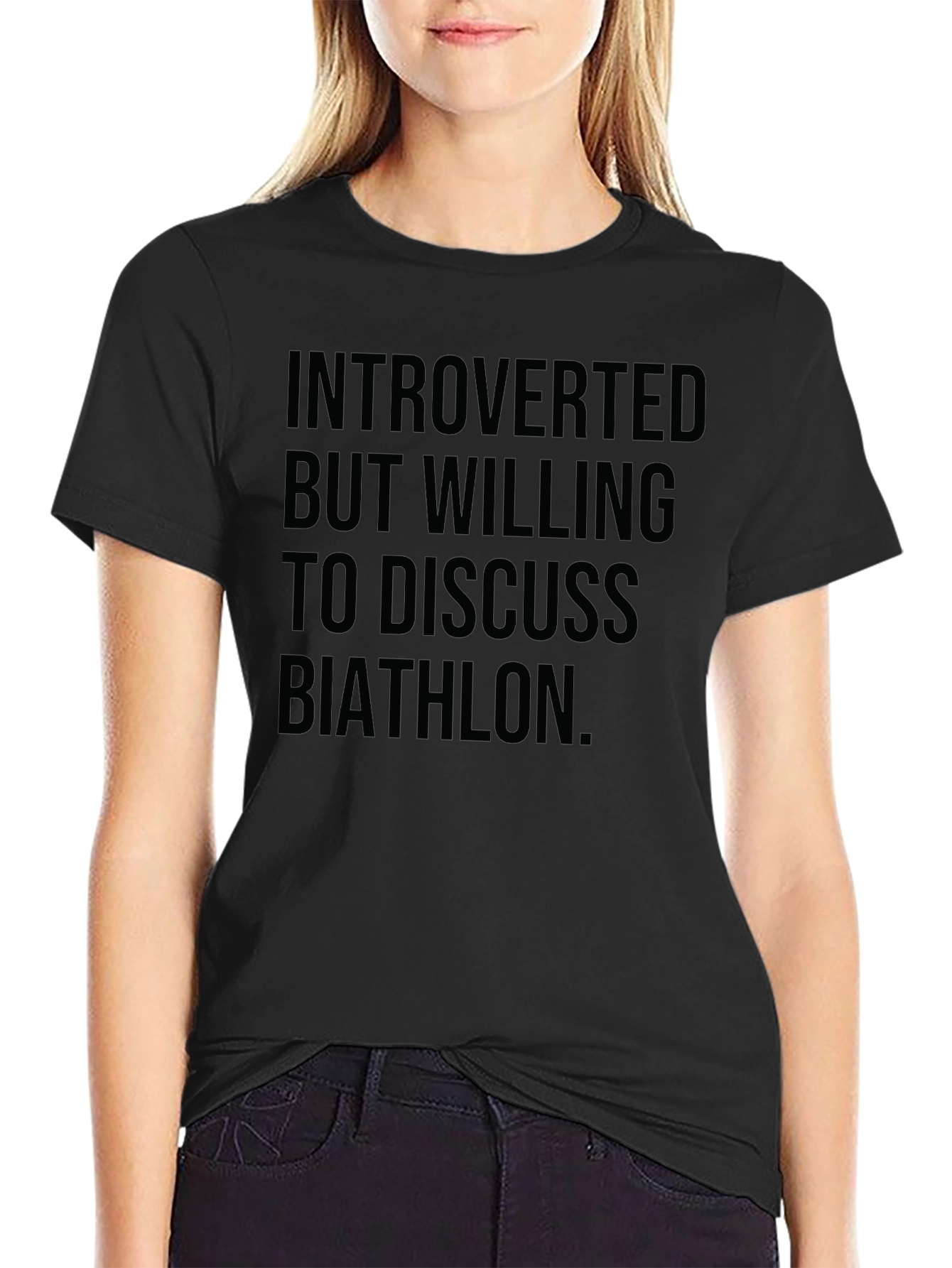 Introverted Biathlon T-Shirt - Humorous Athlete Tee