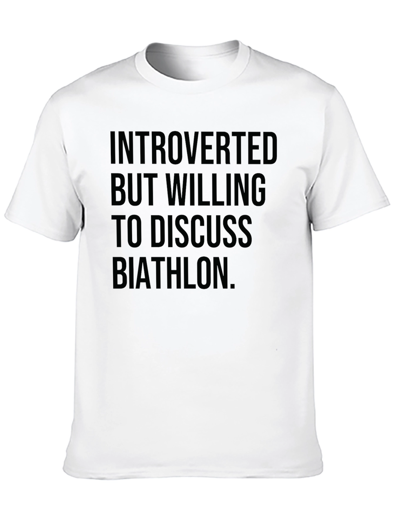 Introverted Biathlon T-Shirt - Humorous Athlete Tee