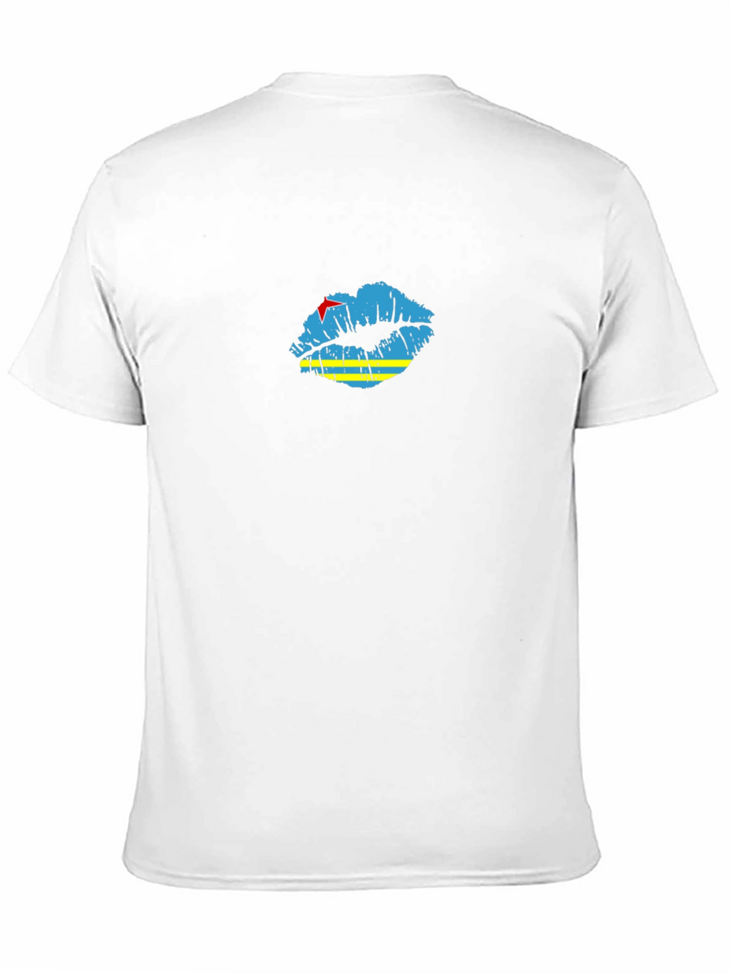 Aruba Flag Lips Black T-Shirt