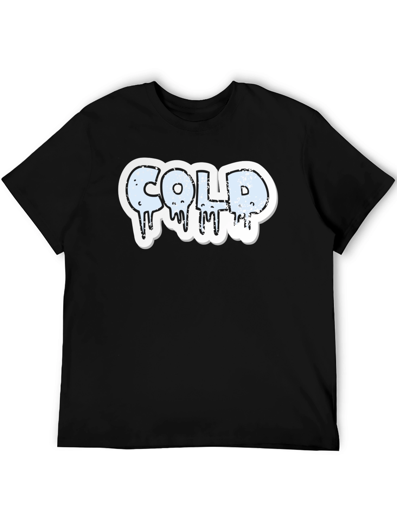COLD Graphic Print T-Shirt - Mens Black Tee