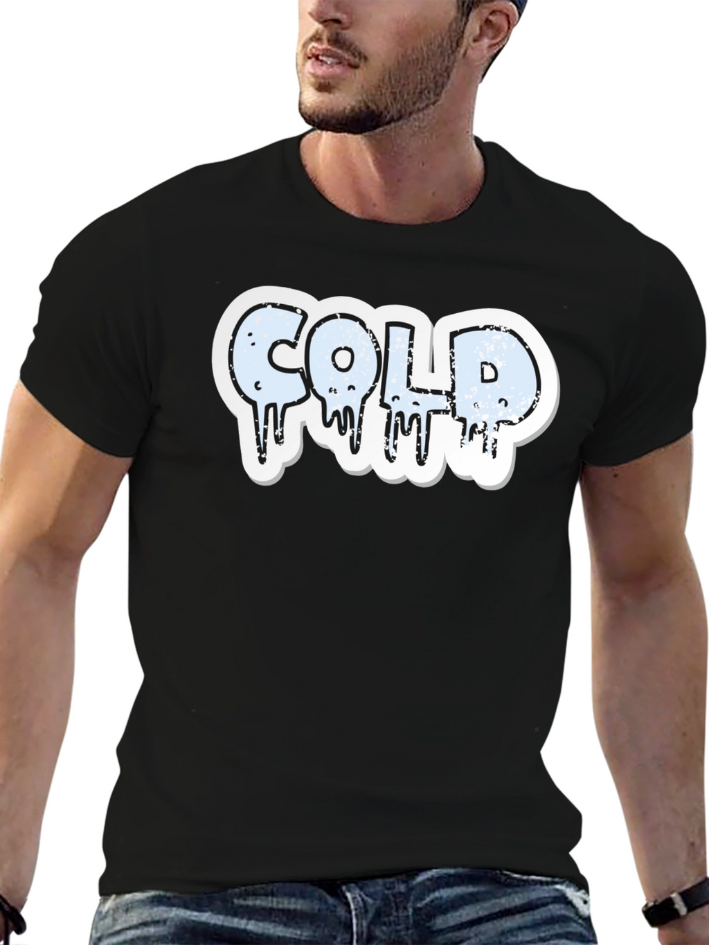 COLD Graphic Print T-Shirt - Mens Black Tee