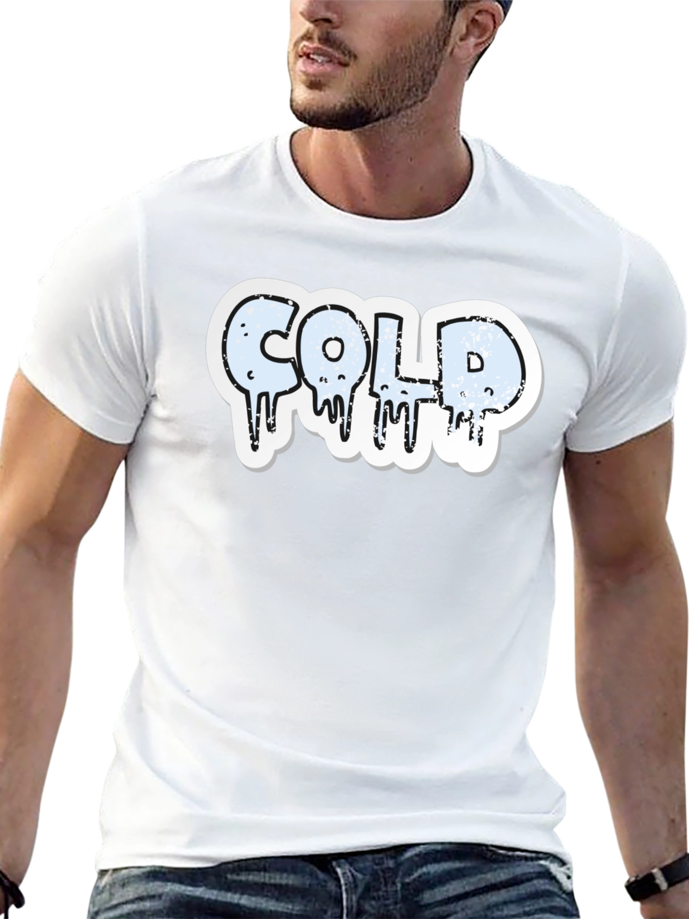 COLD Graphic Print T-Shirt - Mens Black Tee