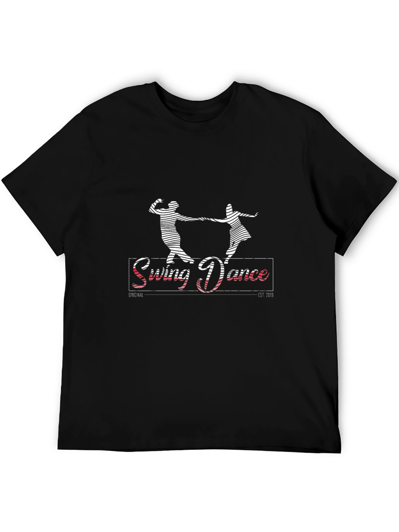 Swing Dance Graphic Tee - Vintage Style Black T-Shirt