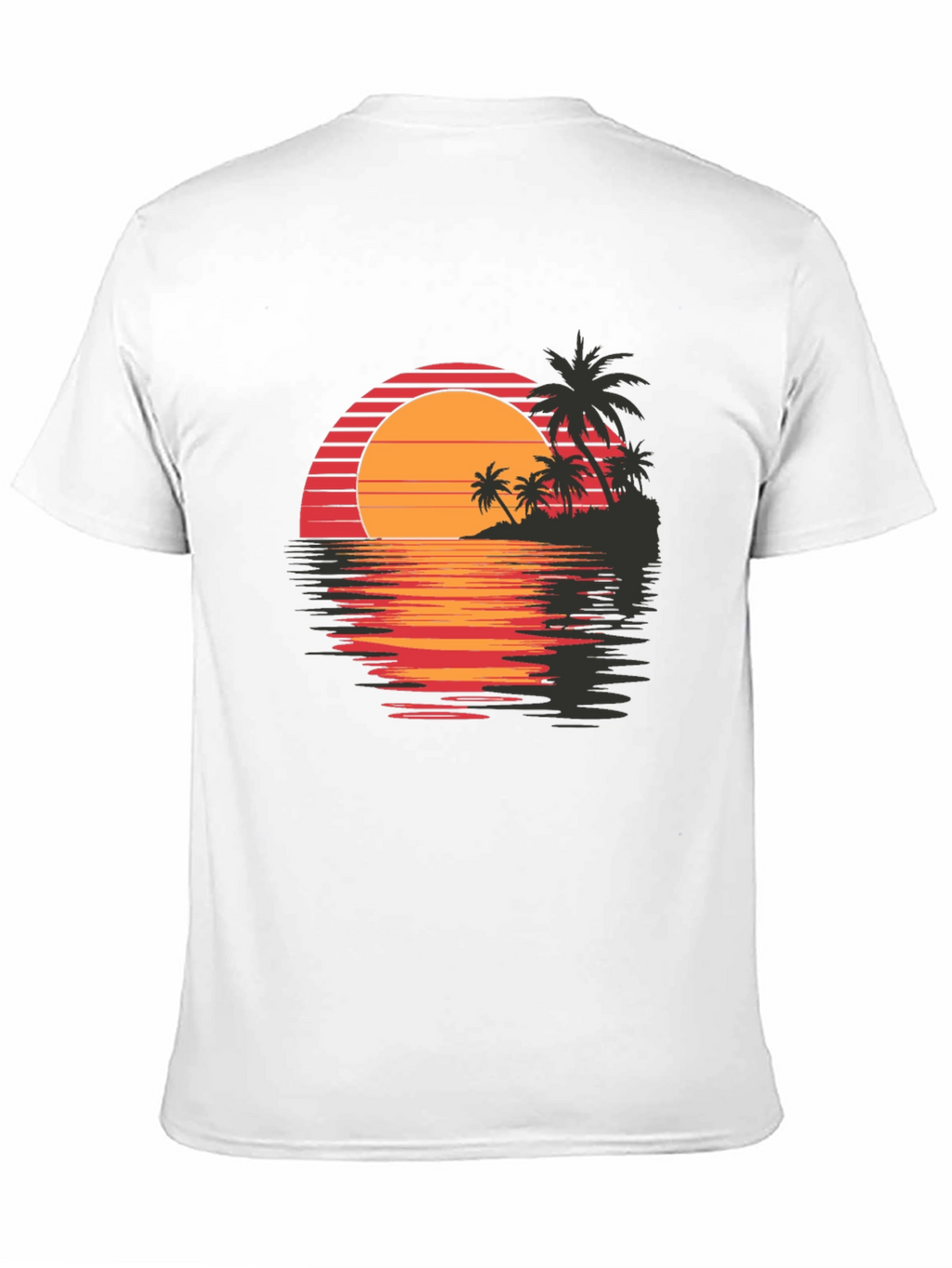 Retro Sunset Palm Tree Graphic Tee