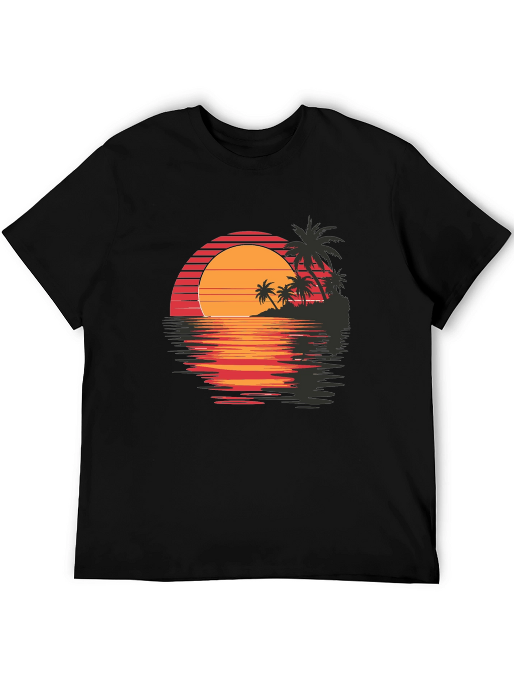 Retro Sunset Palm Tree Graphic Tee
