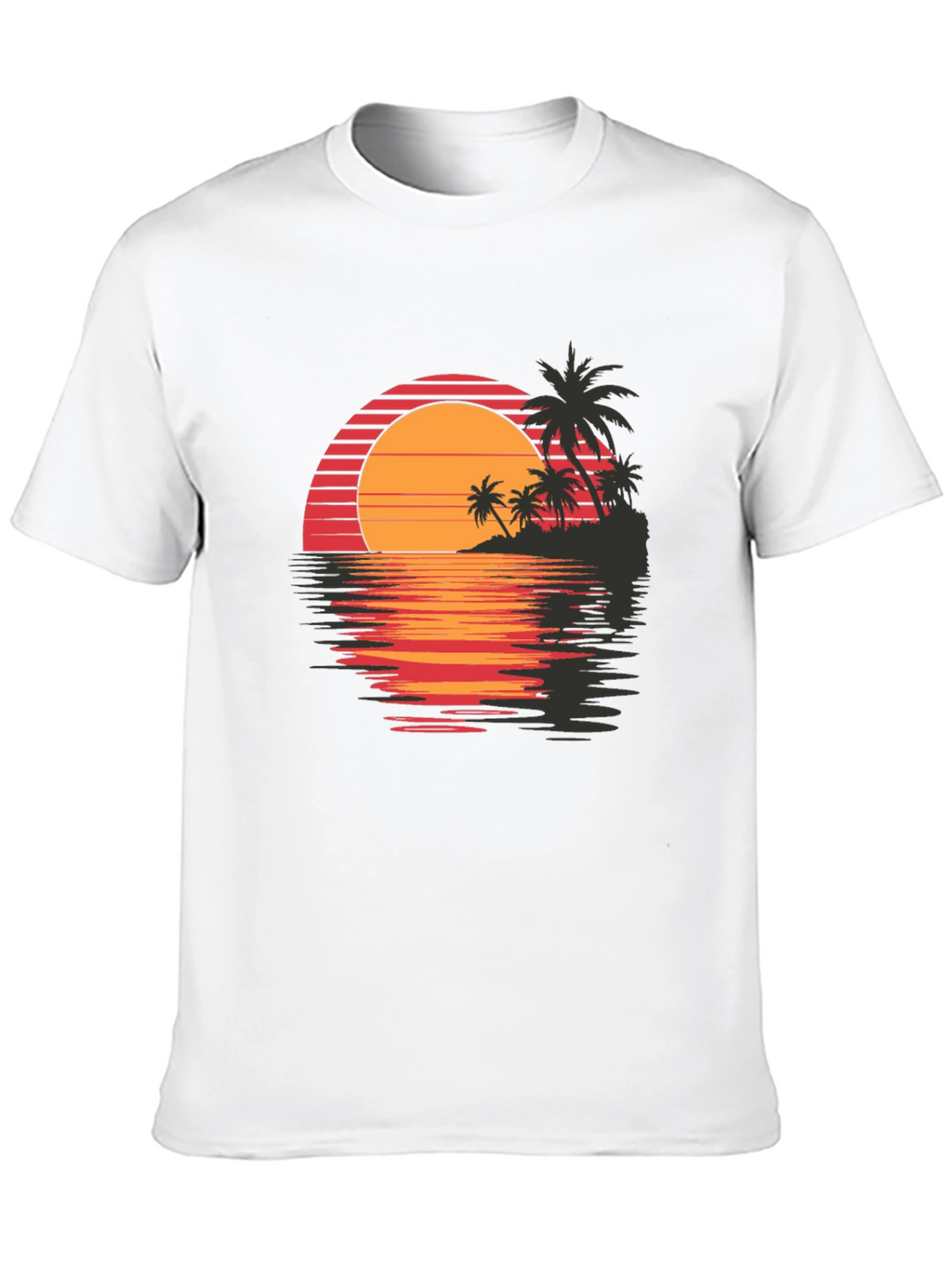 Retro Sunset Palm Tree Graphic Tee