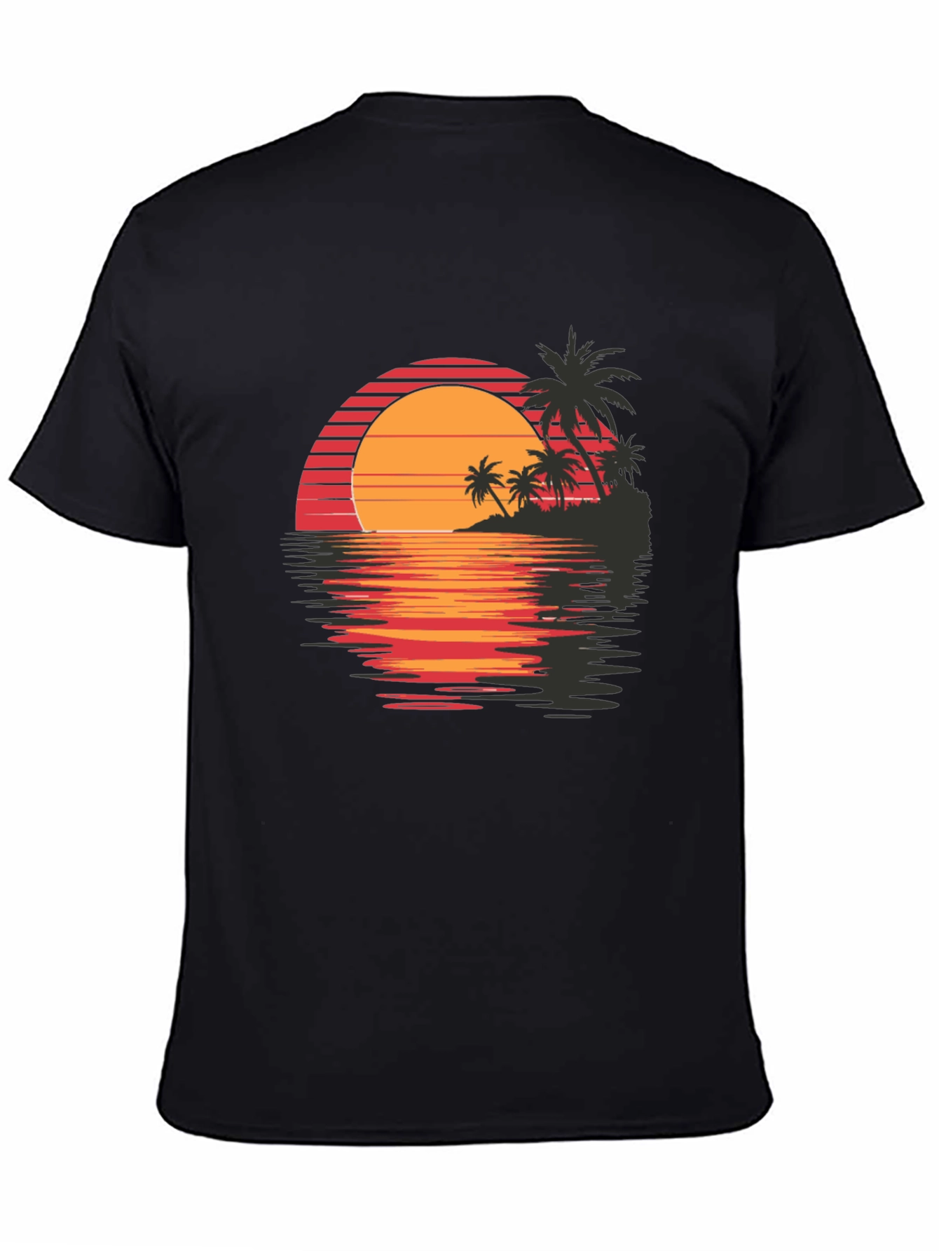 Retro Sunset Palm Tree Graphic Tee