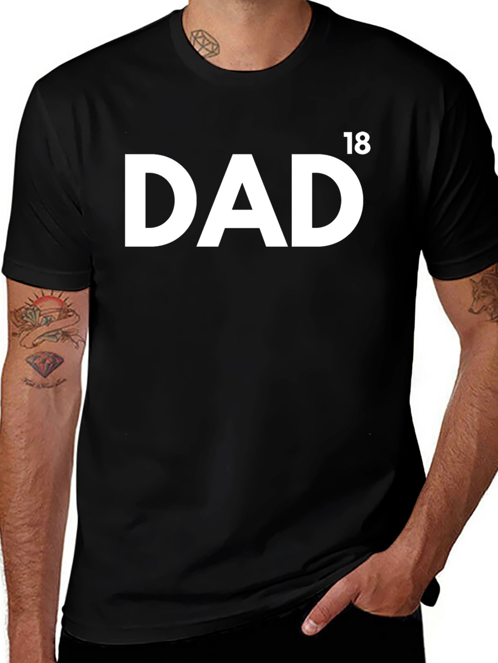 Dad Est 2018 Black Tee