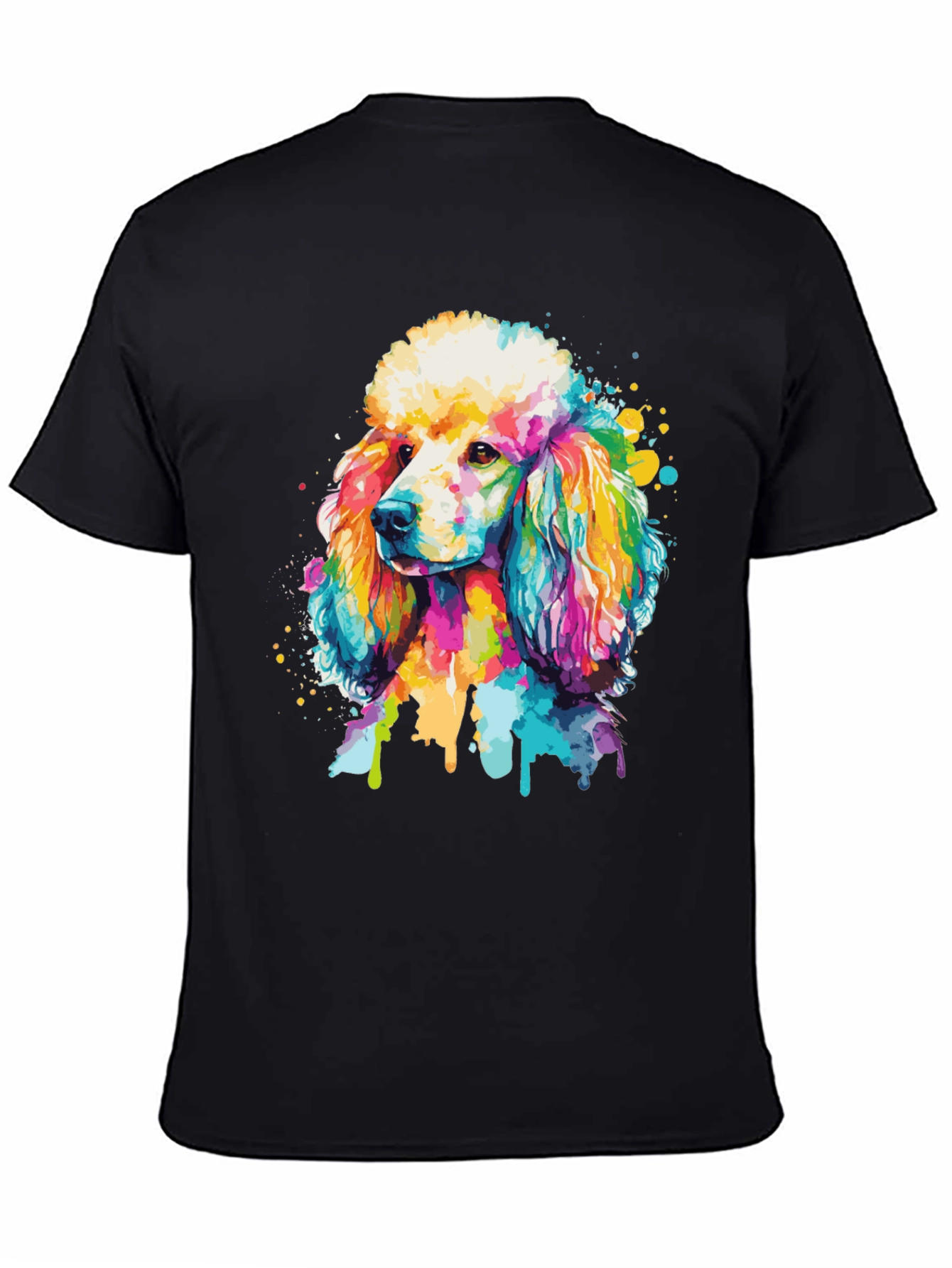 Watercolor Poodle Graphic Tee - Stylish Dog Lover Shirt