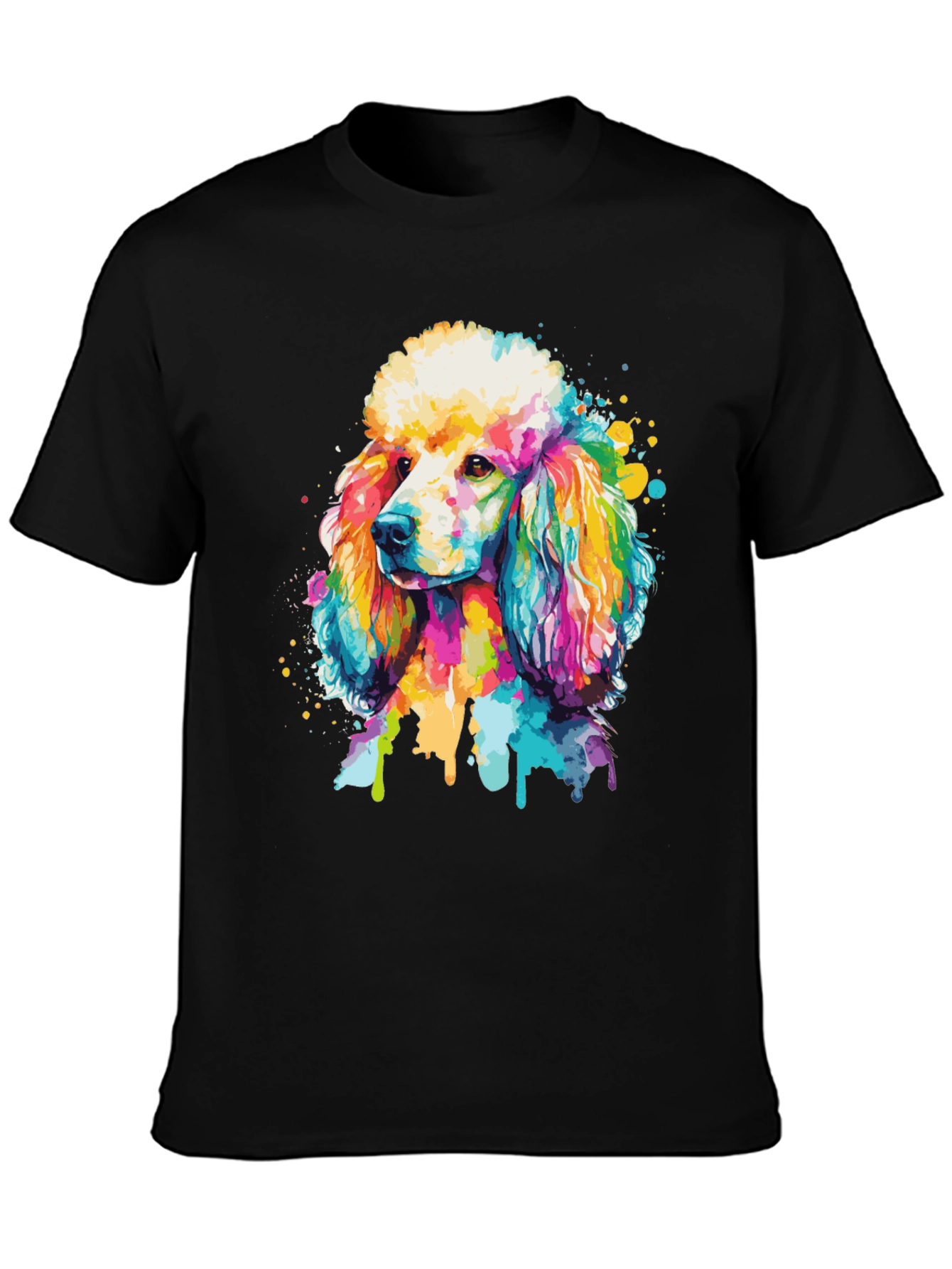 Watercolor Poodle Graphic Tee - Stylish Dog Lover Shirt