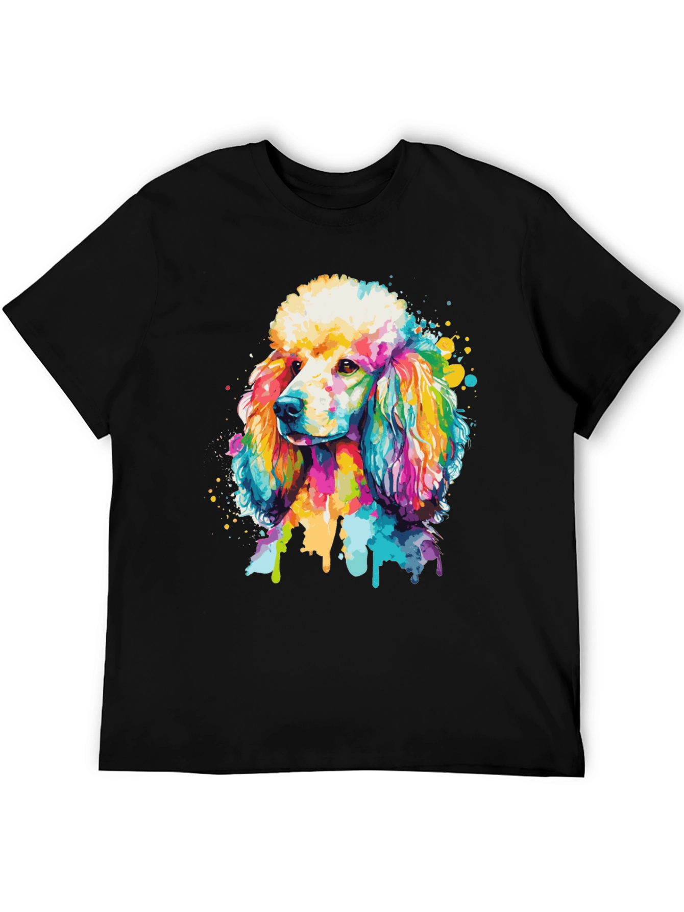 Watercolor Poodle Graphic Tee - Stylish Dog Lover Shirt