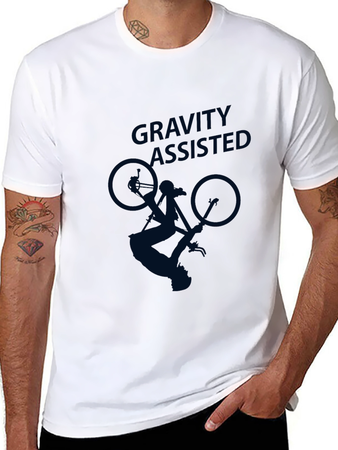 Gravity Assisted Biker T-Shirt - Black