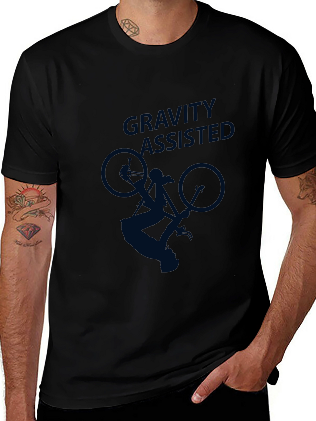 Gravity Assisted Biker T-Shirt - Black
