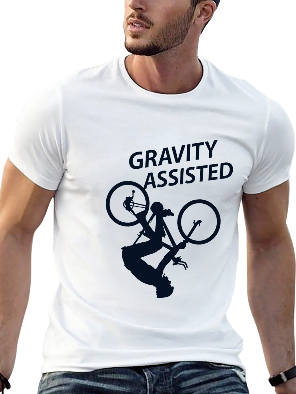 Gravity Assisted Biker T-Shirt - Black