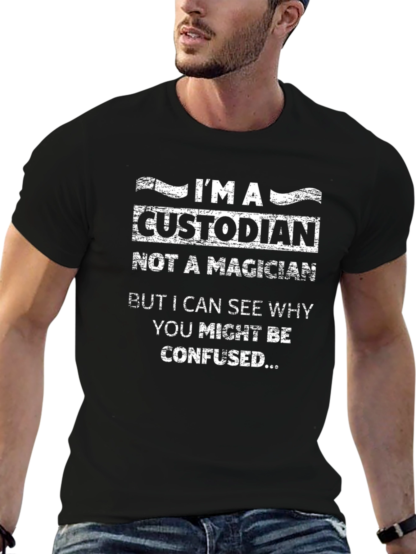 Custodian Humor Graphic T-Shirt