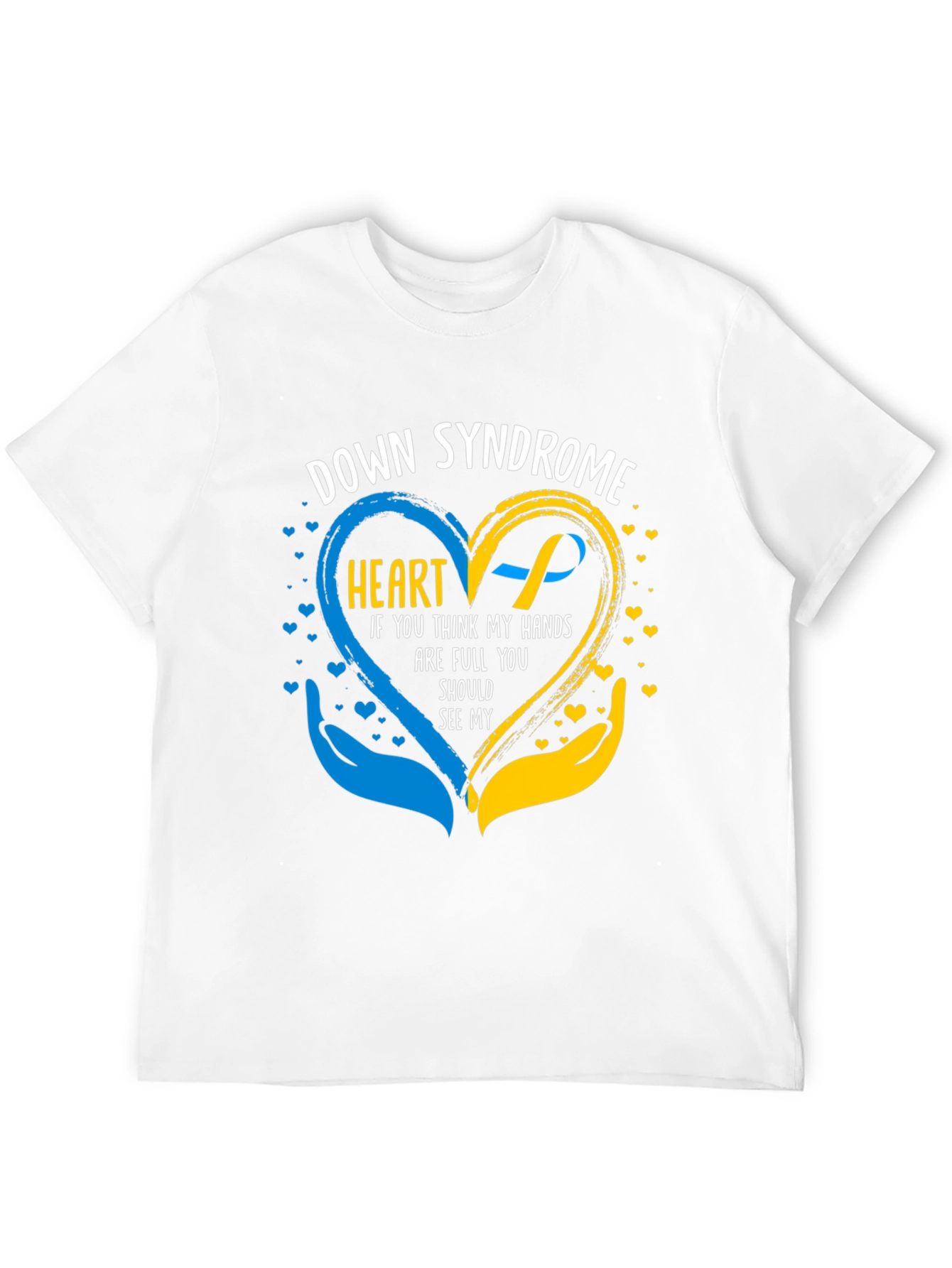 Down Syndrome Awareness T-Shirt - Heart & Hands Design