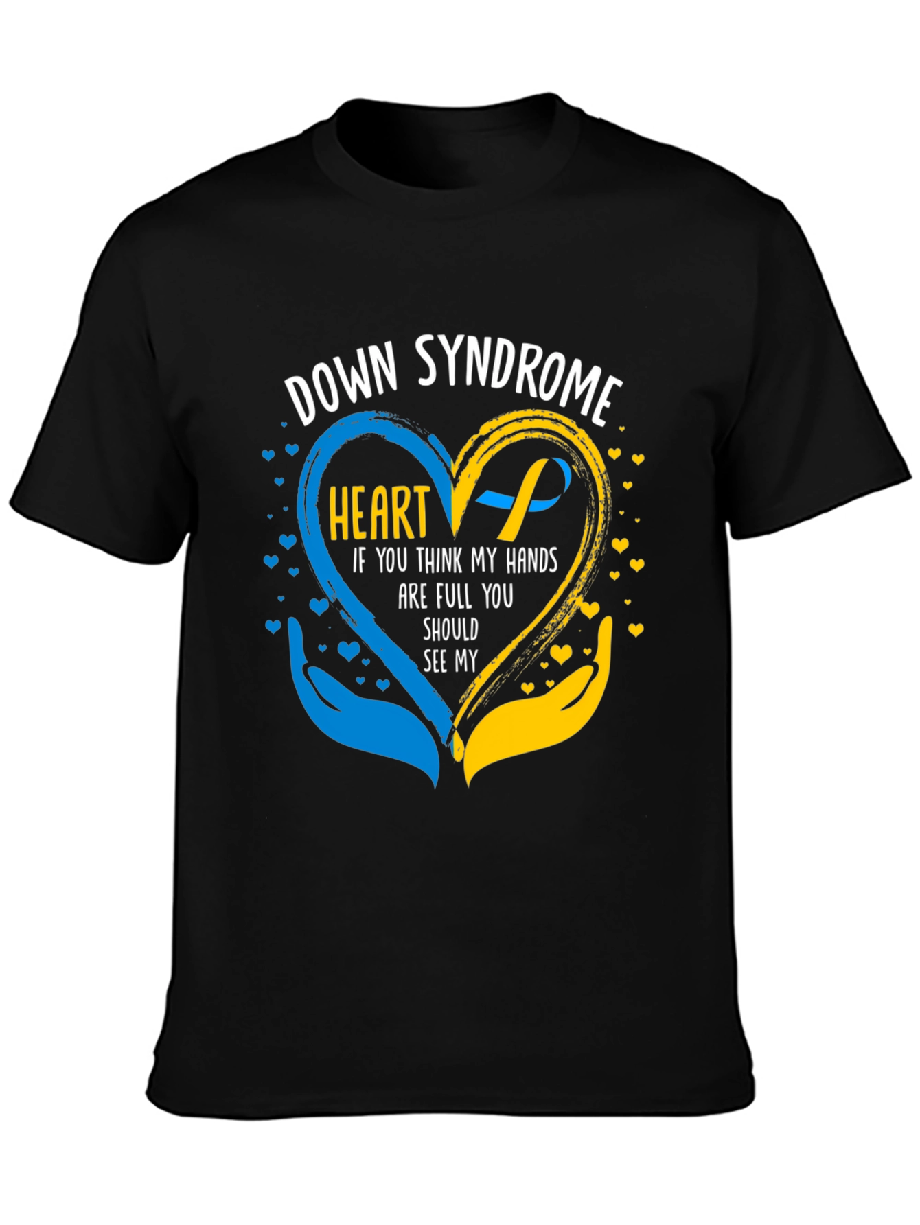 Down Syndrome Awareness T-Shirt - Heart & Hands Design