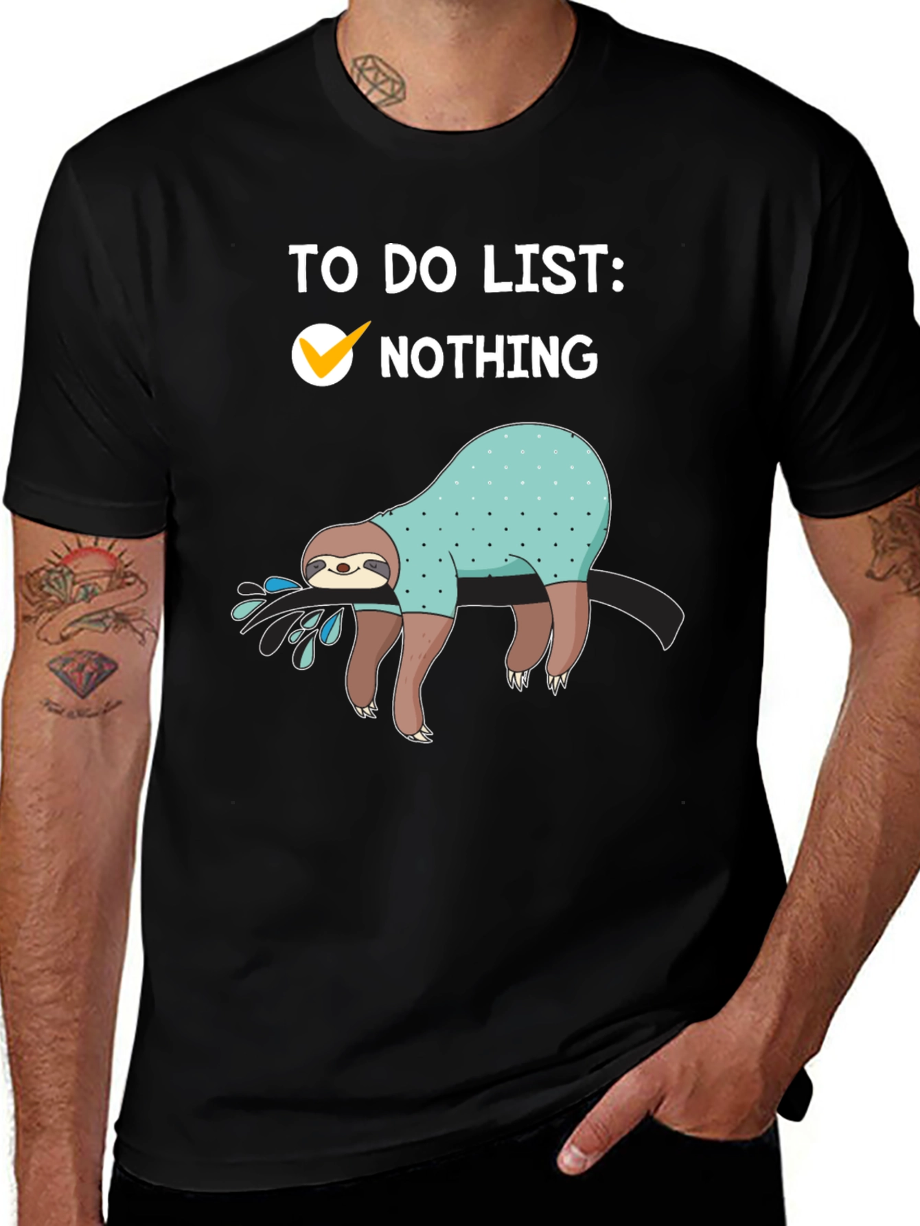 Sloth To-Do List T-Shirt: Nothing Checked Off