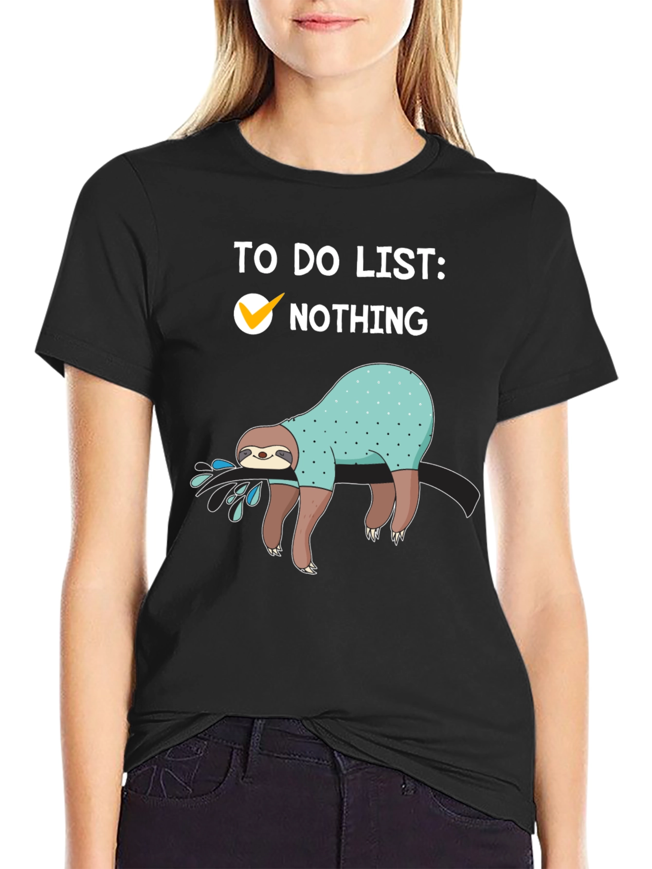 Sloth To-Do List T-Shirt: Nothing Checked Off