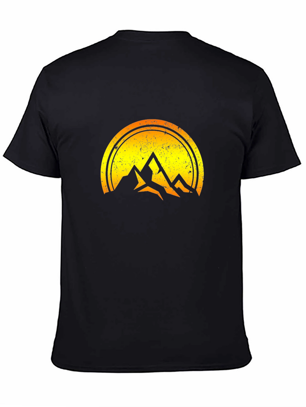 Mountain Sunset Graphic Tee - Black Cotton Blend