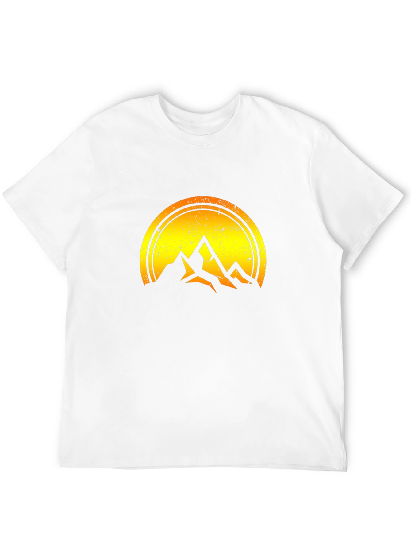 Mountain Sunset Graphic Tee - Black Cotton Blend