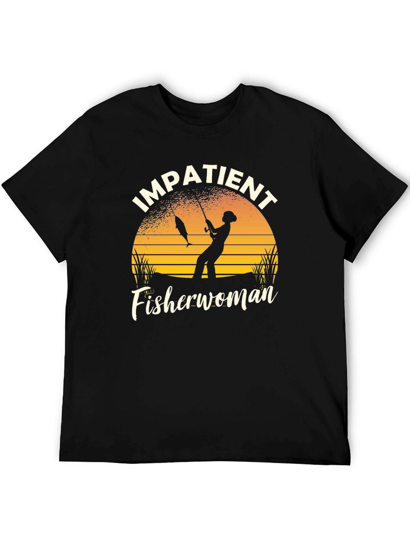 Impatient Fisherwoman Graphic T-Shirt
