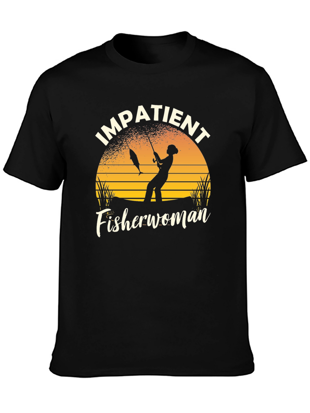 Impatient Fisherwoman Graphic T-Shirt