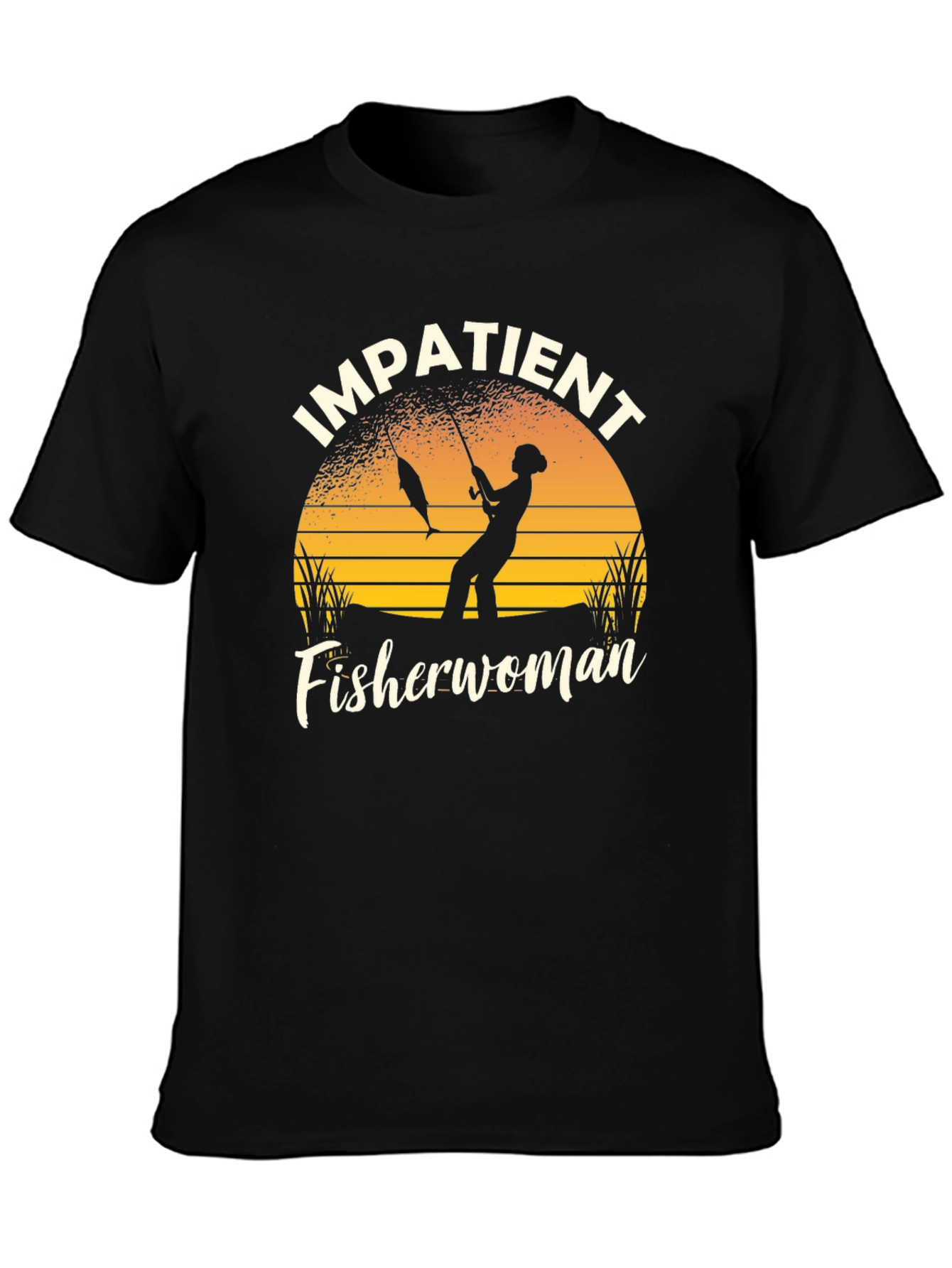 Impatient Fisherwoman Graphic T-Shirt