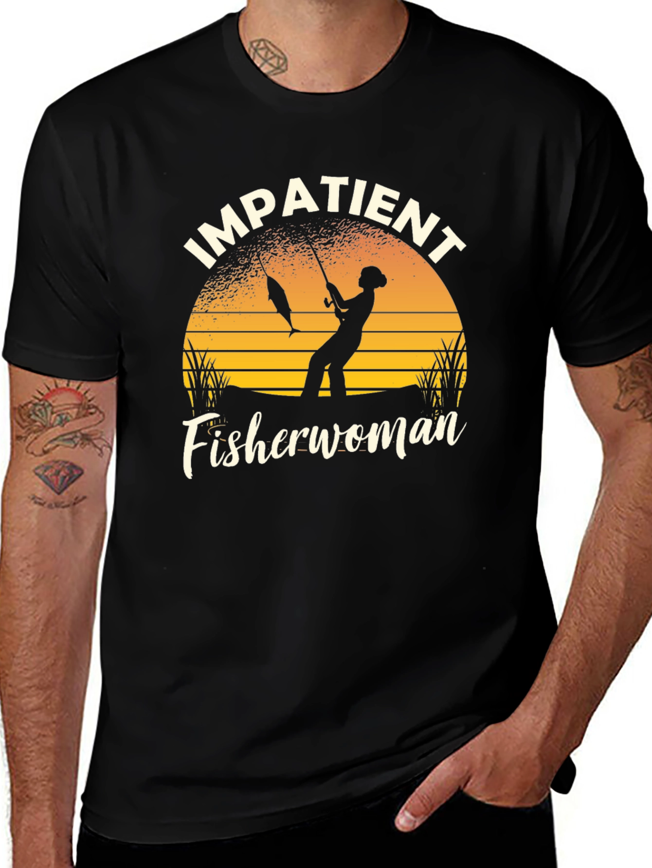 Impatient Fisherwoman Graphic T-Shirt