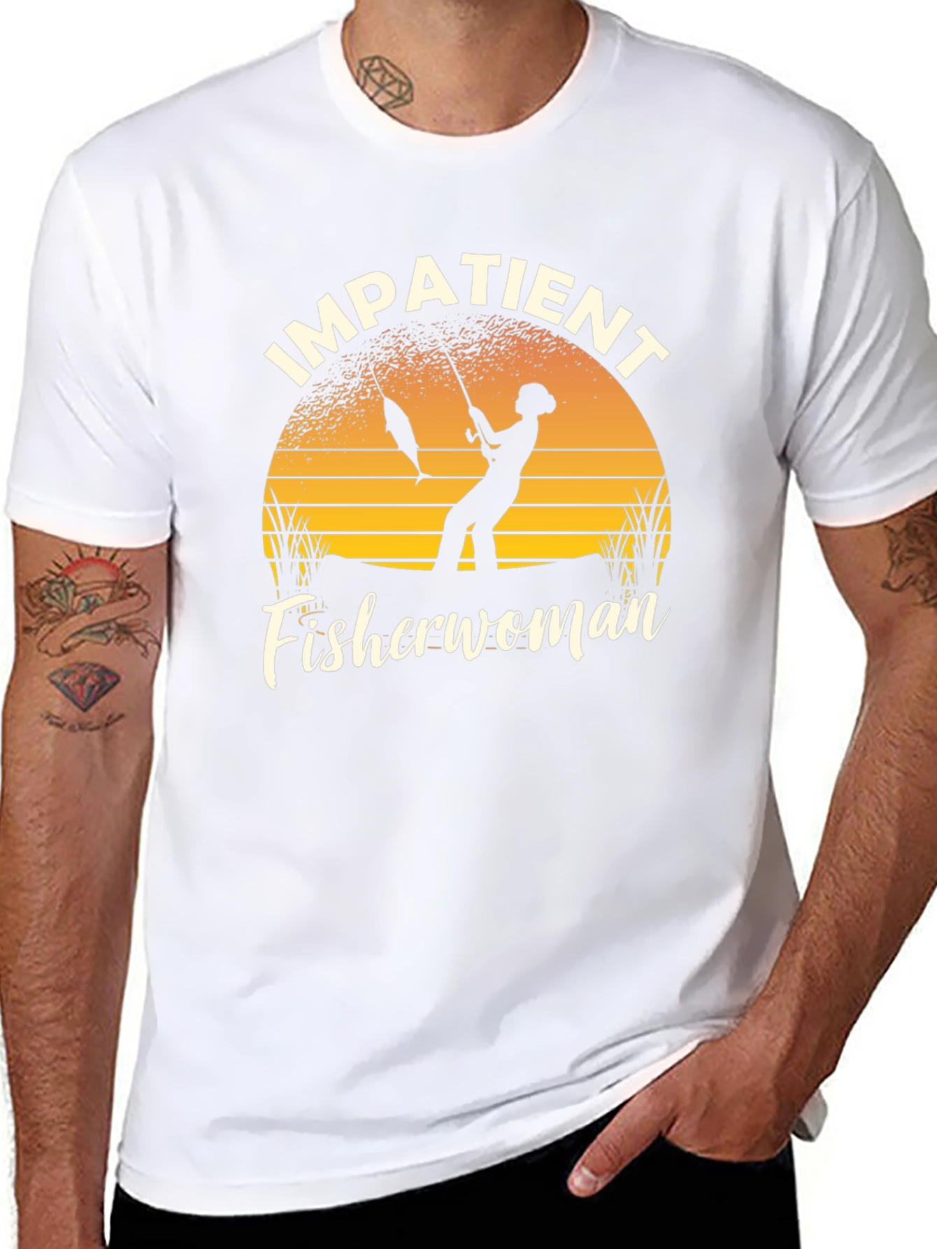 Impatient Fisherwoman Graphic T-Shirt