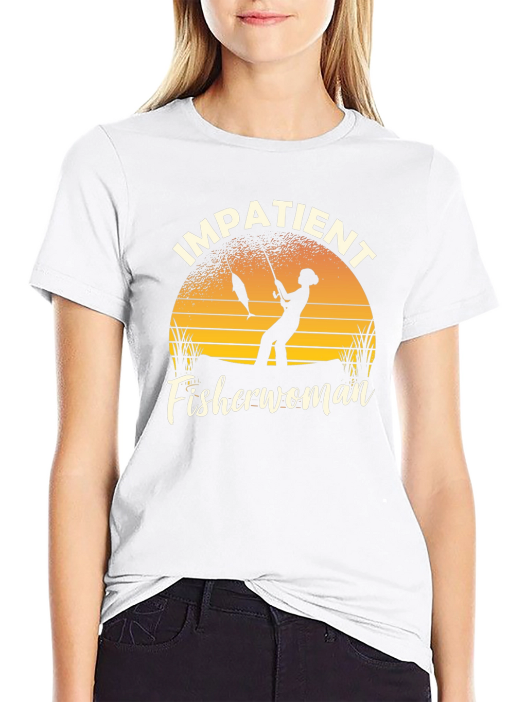 Impatient Fisherwoman Graphic T-Shirt