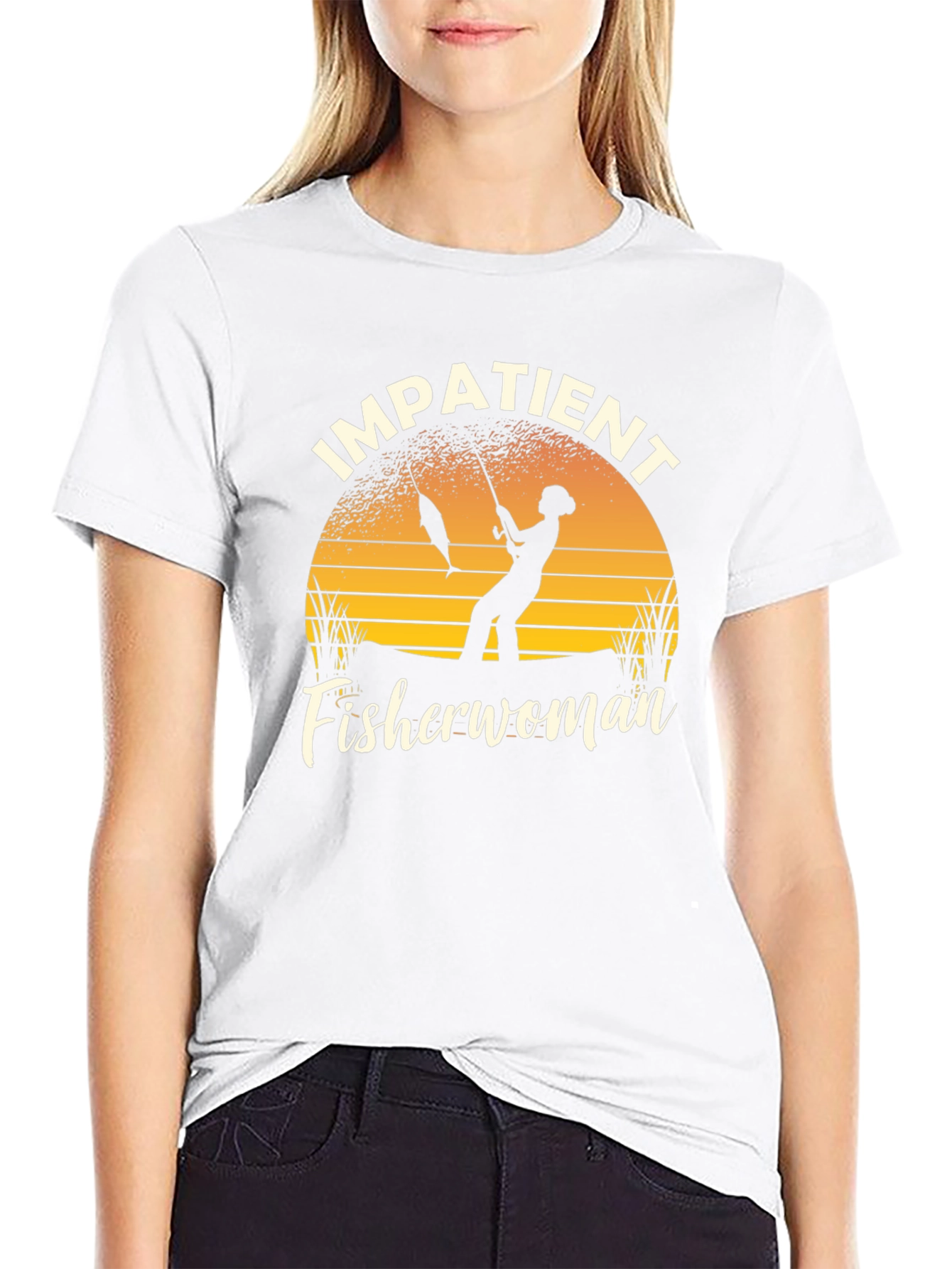 Impatient Fisherwoman Graphic T-Shirt